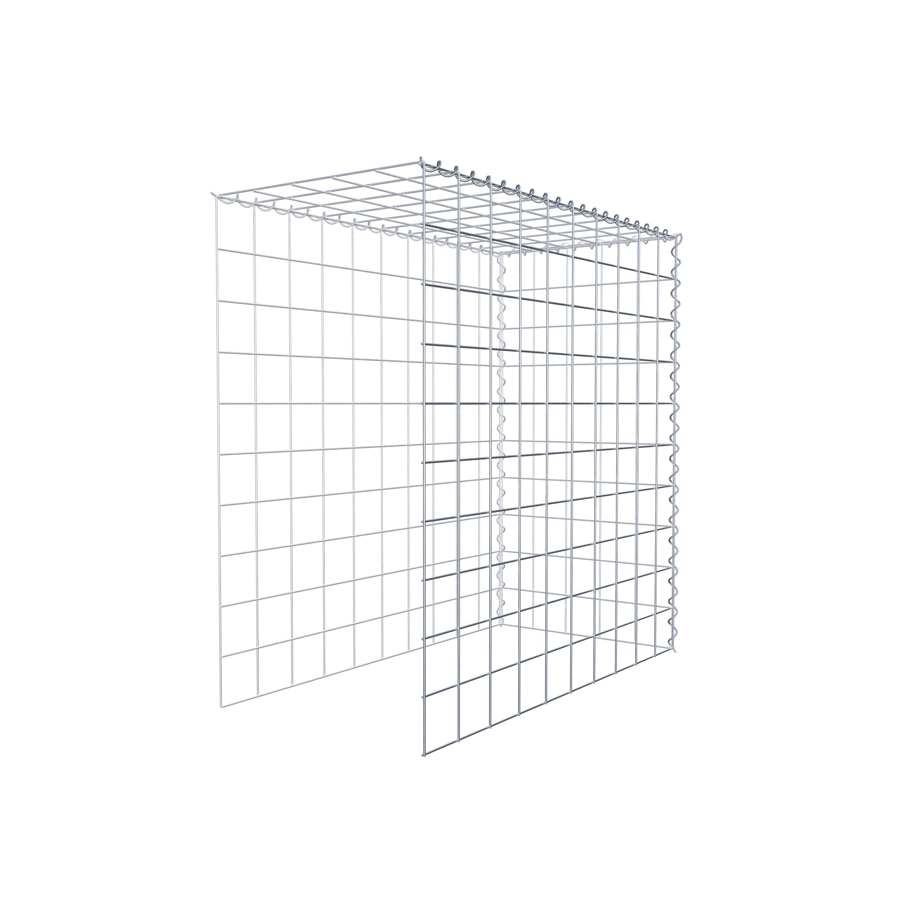 Grown-on gabion type 4 100 cm x 100 cm x 50 cm (L x H x D), mesh size 10 cm x 10 cm, spiral