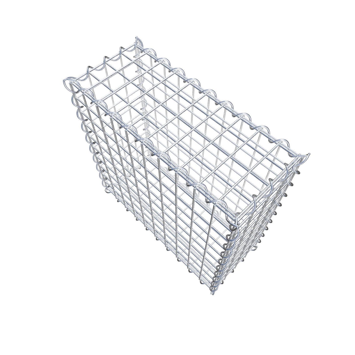 Gabion 50 cm x 50 cm x 20 cm (L x H x D), maskstorlek 5 cm x 5 cm, spiral