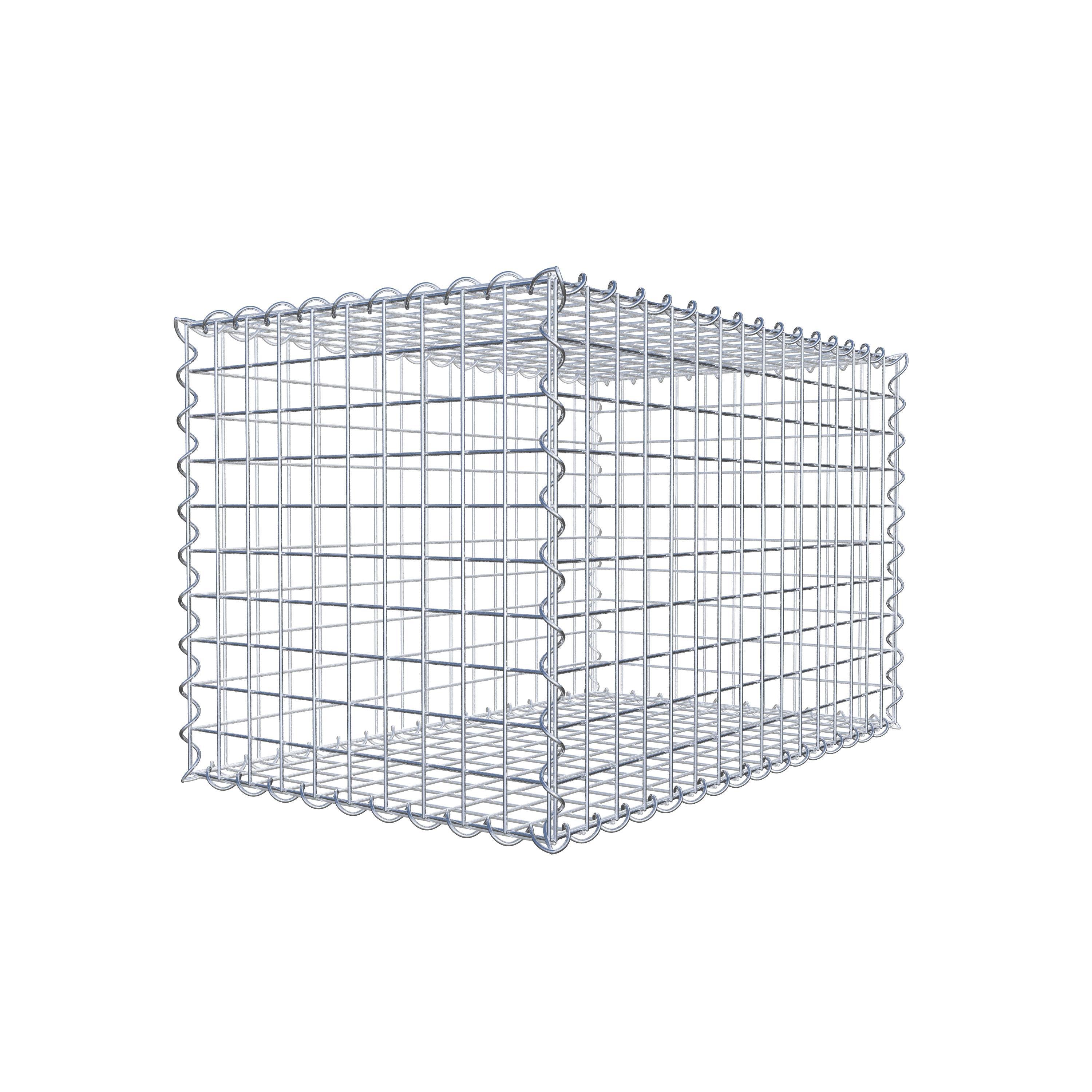 Gabion 80 cm x 50 cm x 50 cm (L x H x D), maskestørrelse 5 cm x 5 cm, spiral