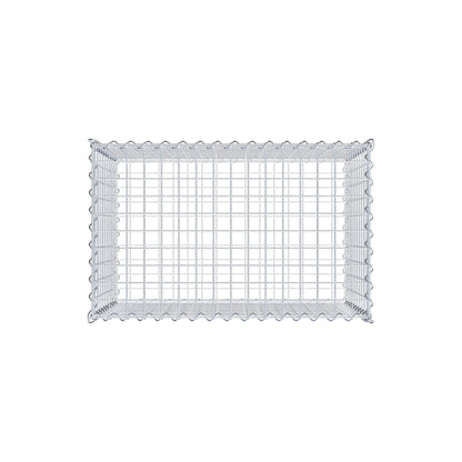 Gabbione 80 cm x 50 cm x 50 cm (L x H x P), maglia 5 cm x 5 cm, spirale