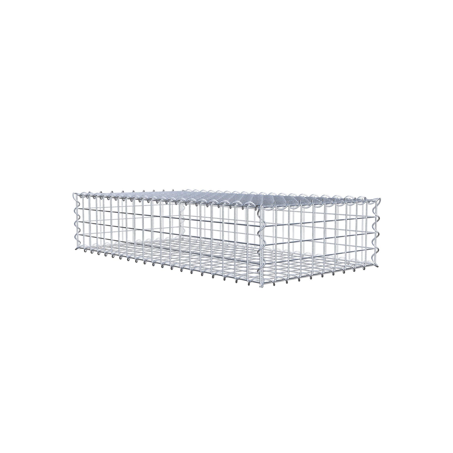 Gabion 100 cm x 20 cm x 50 cm (L x H x D), mesh size 5 cm x 5 cm, spiral