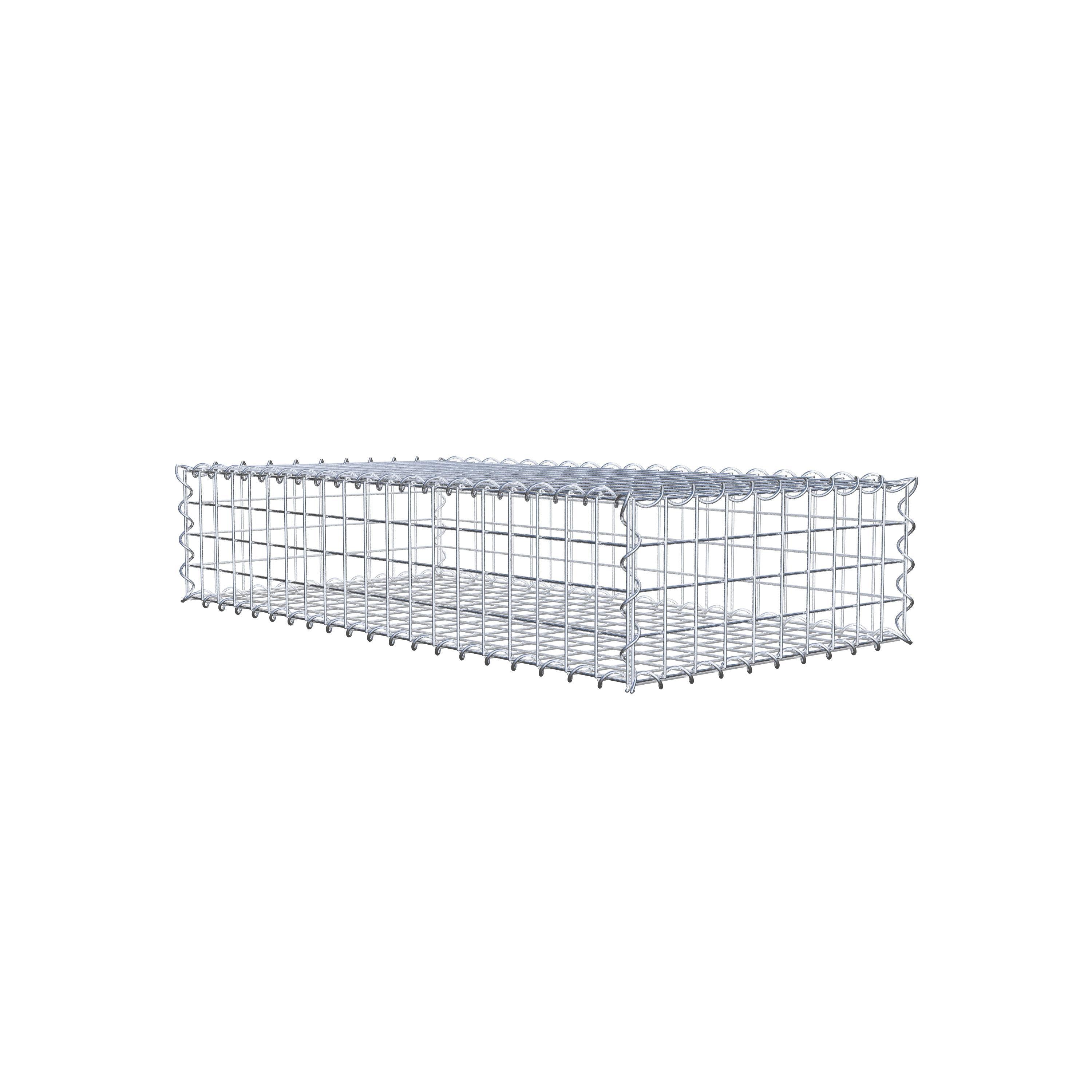 Gabion 100 cm x 20 cm x 50 cm (L x H x D), mesh size 5 cm x 5 cm, spiral