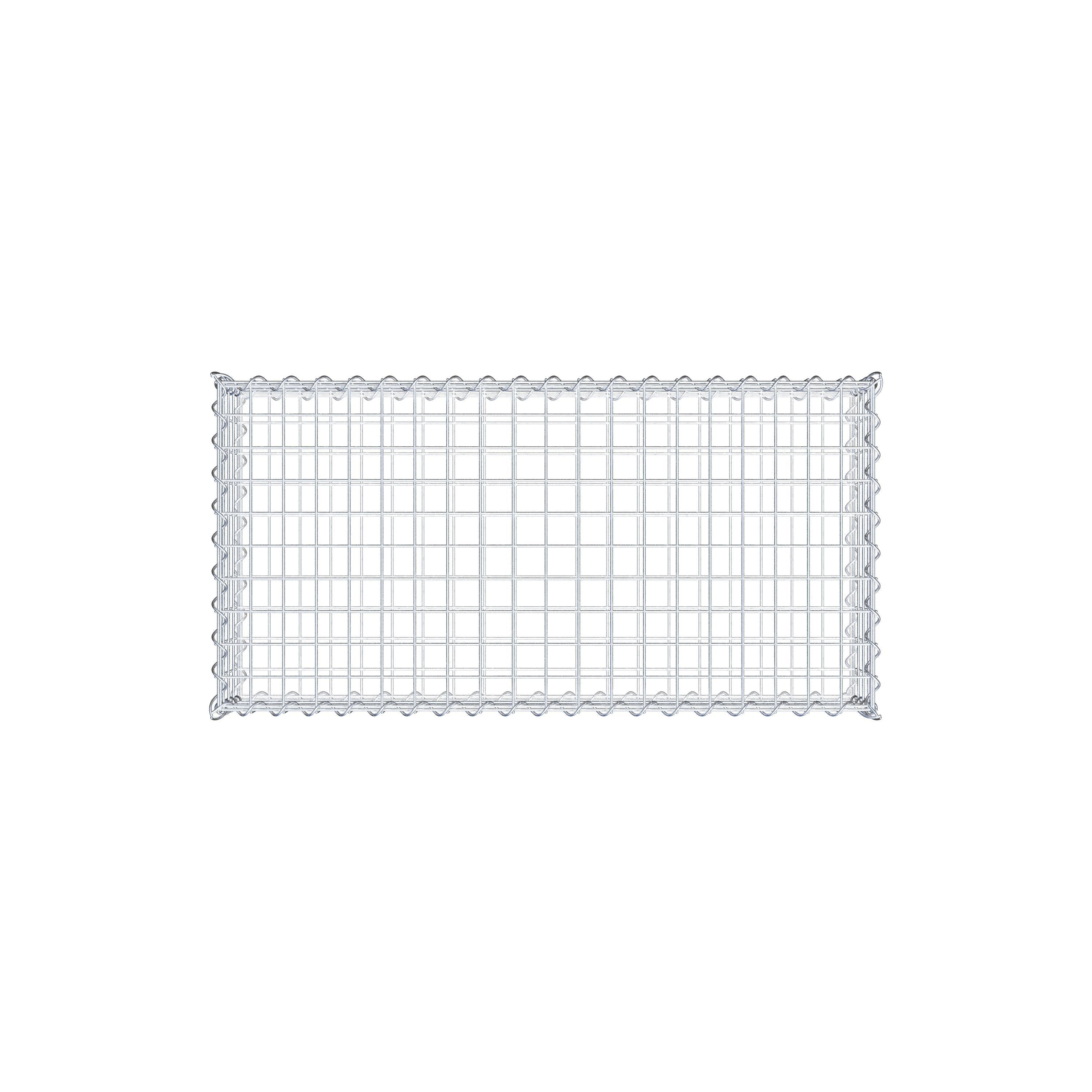 Gabion 100 cm x 20 cm x 50 cm (L x H x D), maskestørrelse 5 cm x 5 cm, spiral