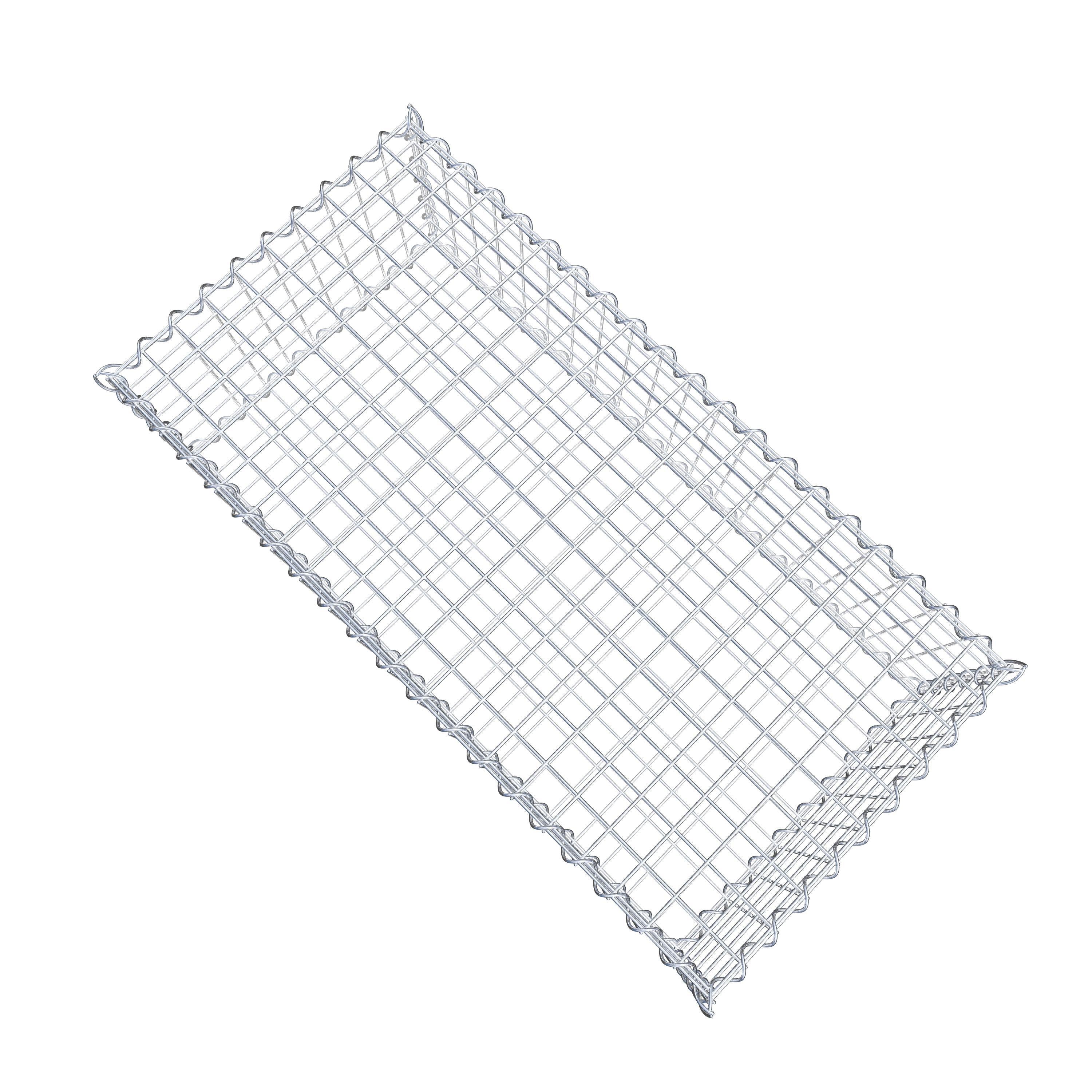 Gabion 100 cm x 30 cm x 50 cm (L x H x D), maskestørrelse 5 cm x 5 cm, spiral