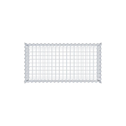 Gabion 100 cm x 30 cm x 50 cm (L x H x D), maskstorlek 5 cm x 5 cm, spiral