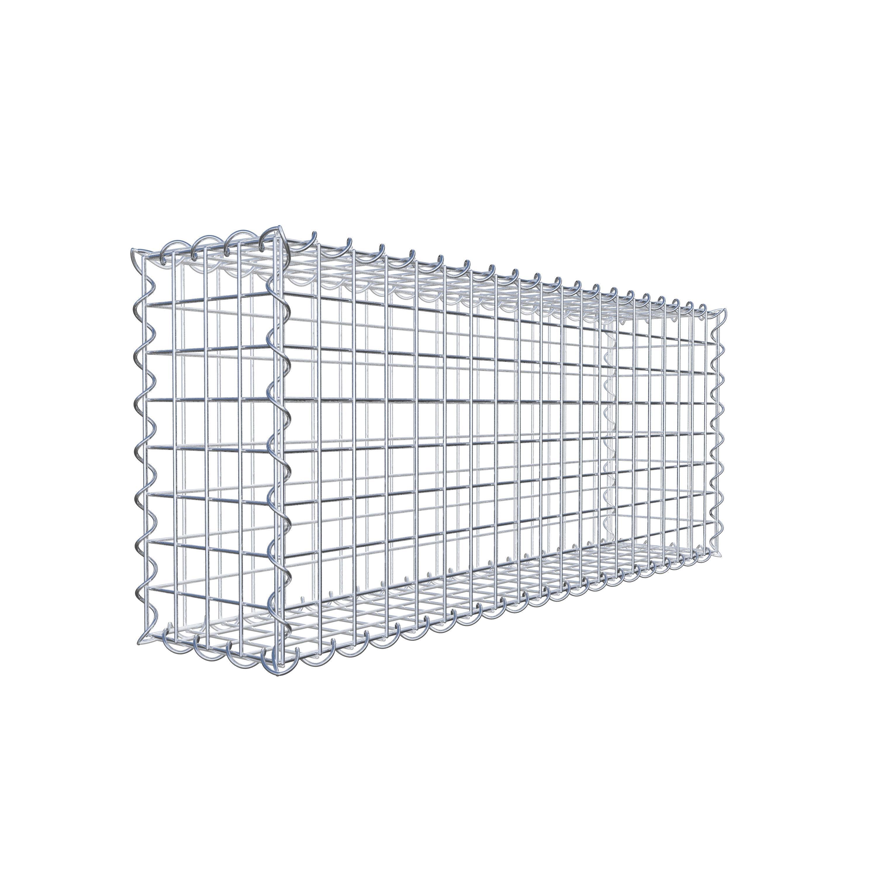 Gabion 100 cm x 40 cm x 20 cm (L x H x D), maskstorlek 5 cm x 5 cm, spiral