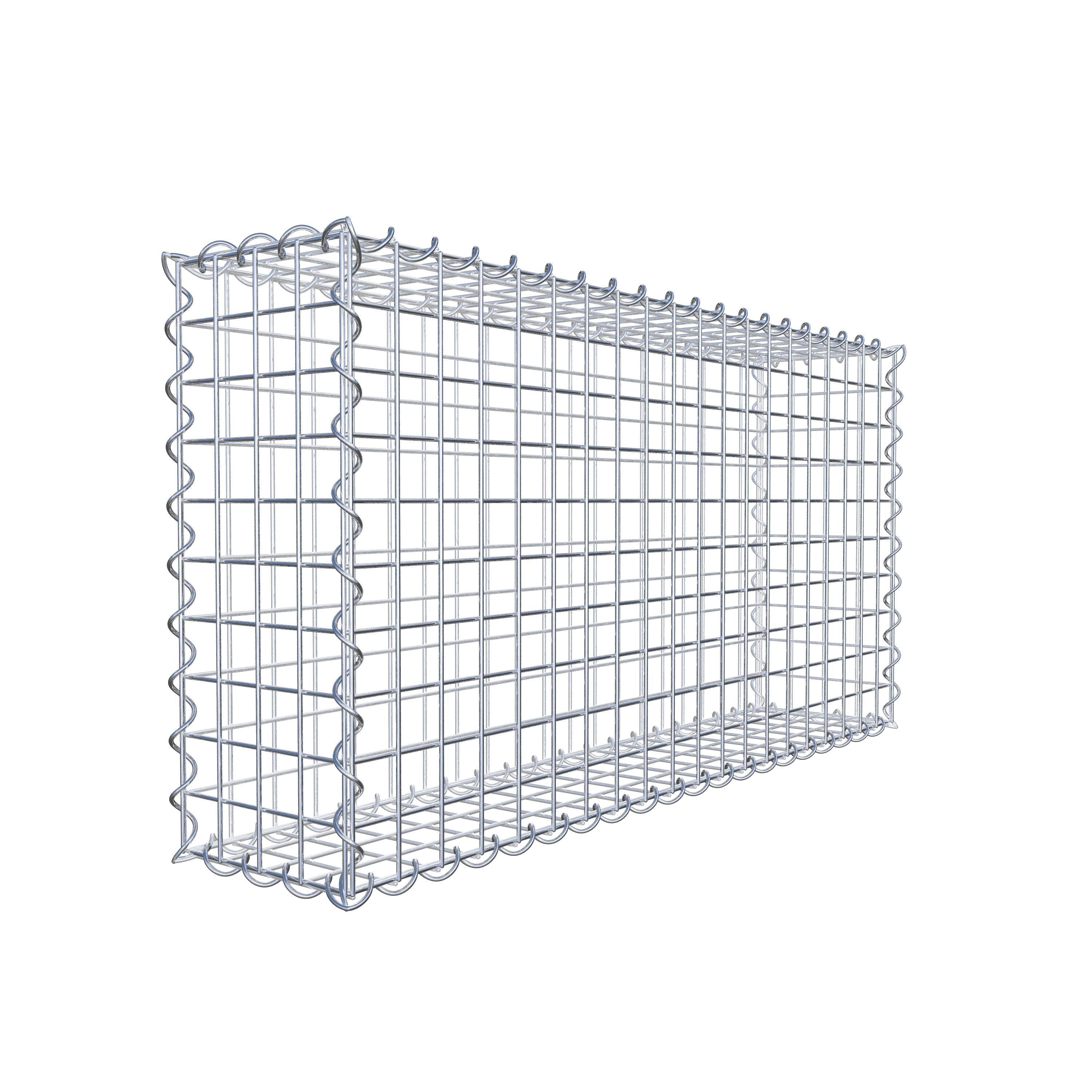 Schanskorf 100 cm x 50 cm x 20 cm (L x H x D), maaswijdte 5 cm x 5 cm, spiraalvormig