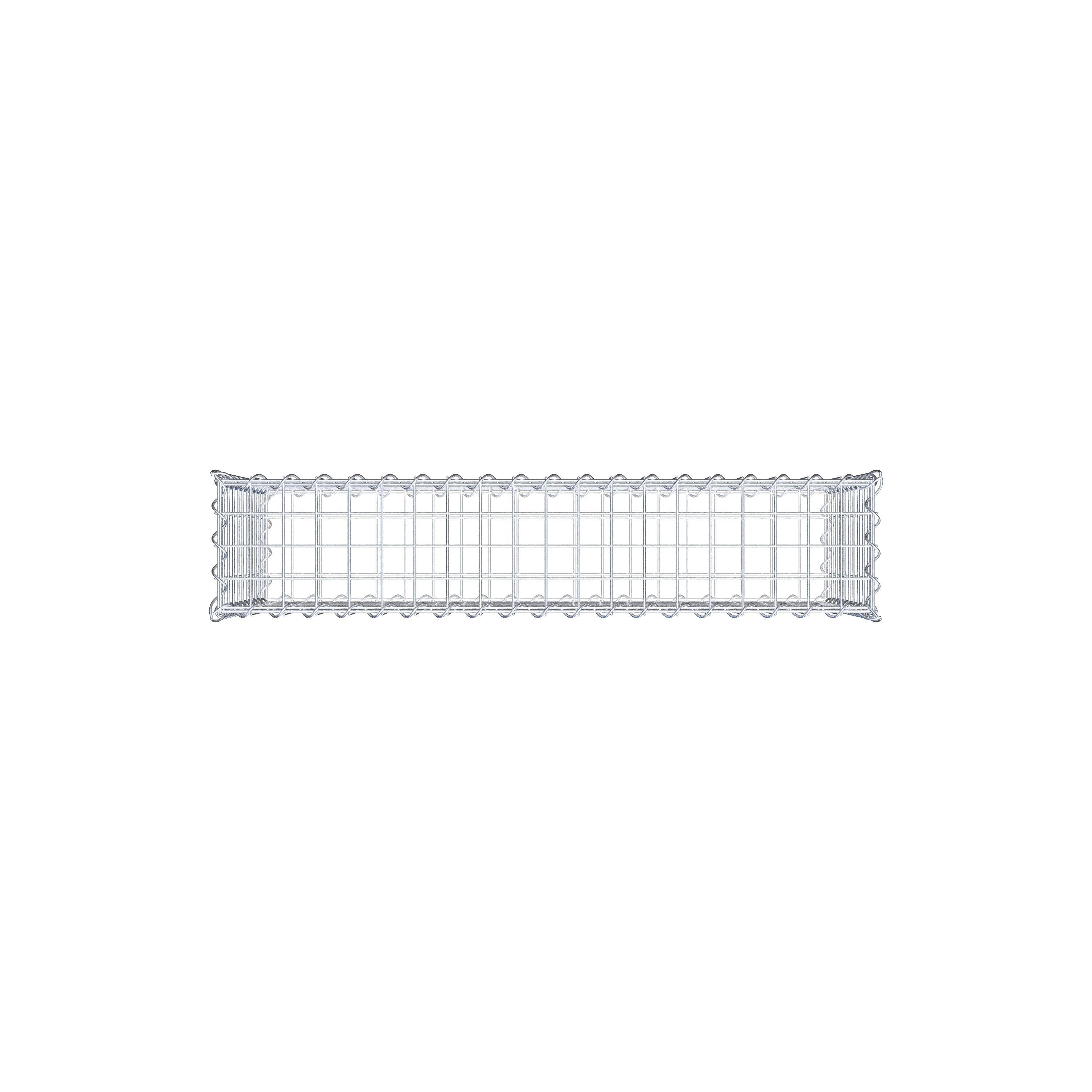 Schanskorf 100 cm x 50 cm x 20 cm (L x H x D), maaswijdte 5 cm x 5 cm, spiraalvormig