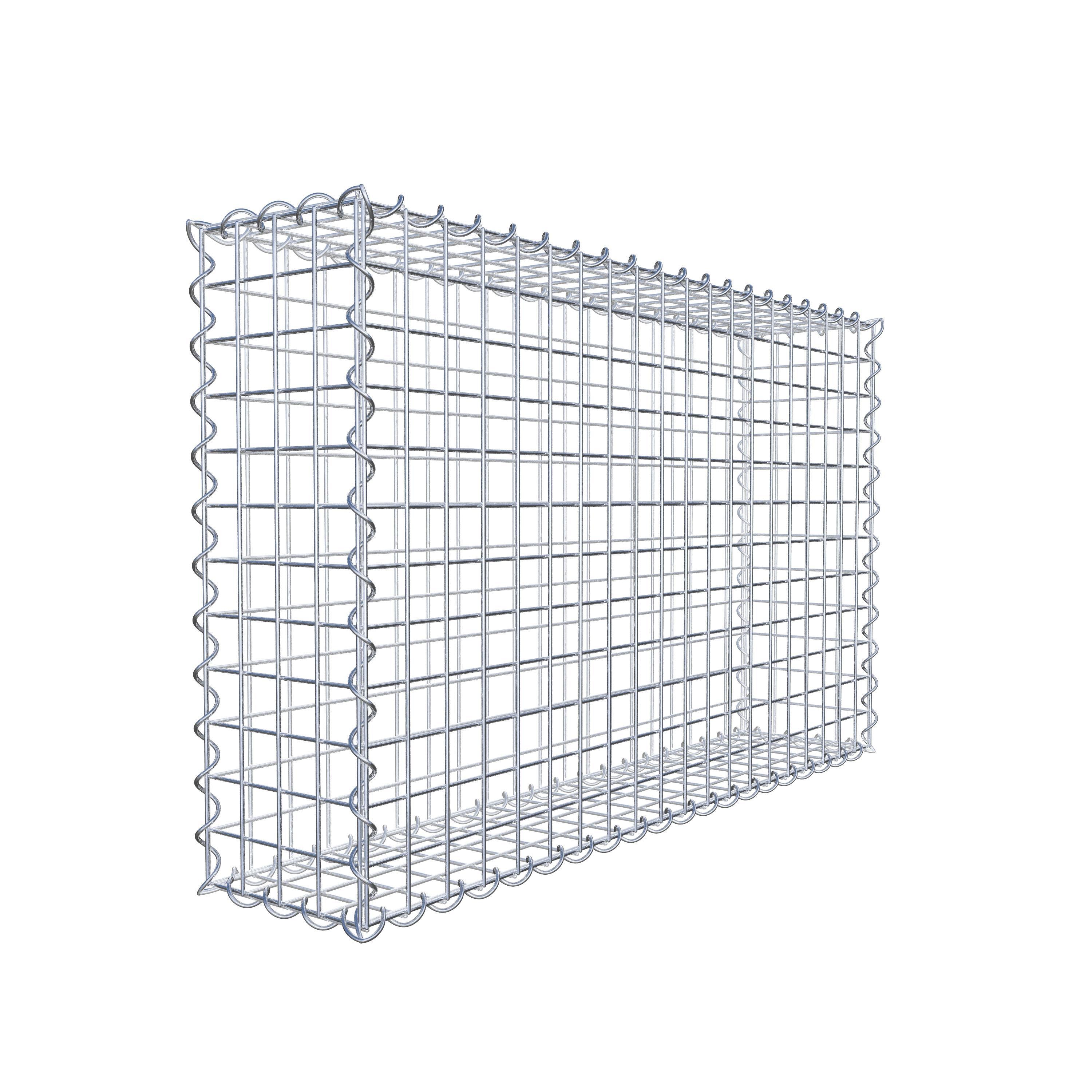 Schanskorf 100 cm x 60 cm x 20 cm (L x H x D), maaswijdte 5 cm x 5 cm, spiraalvormig