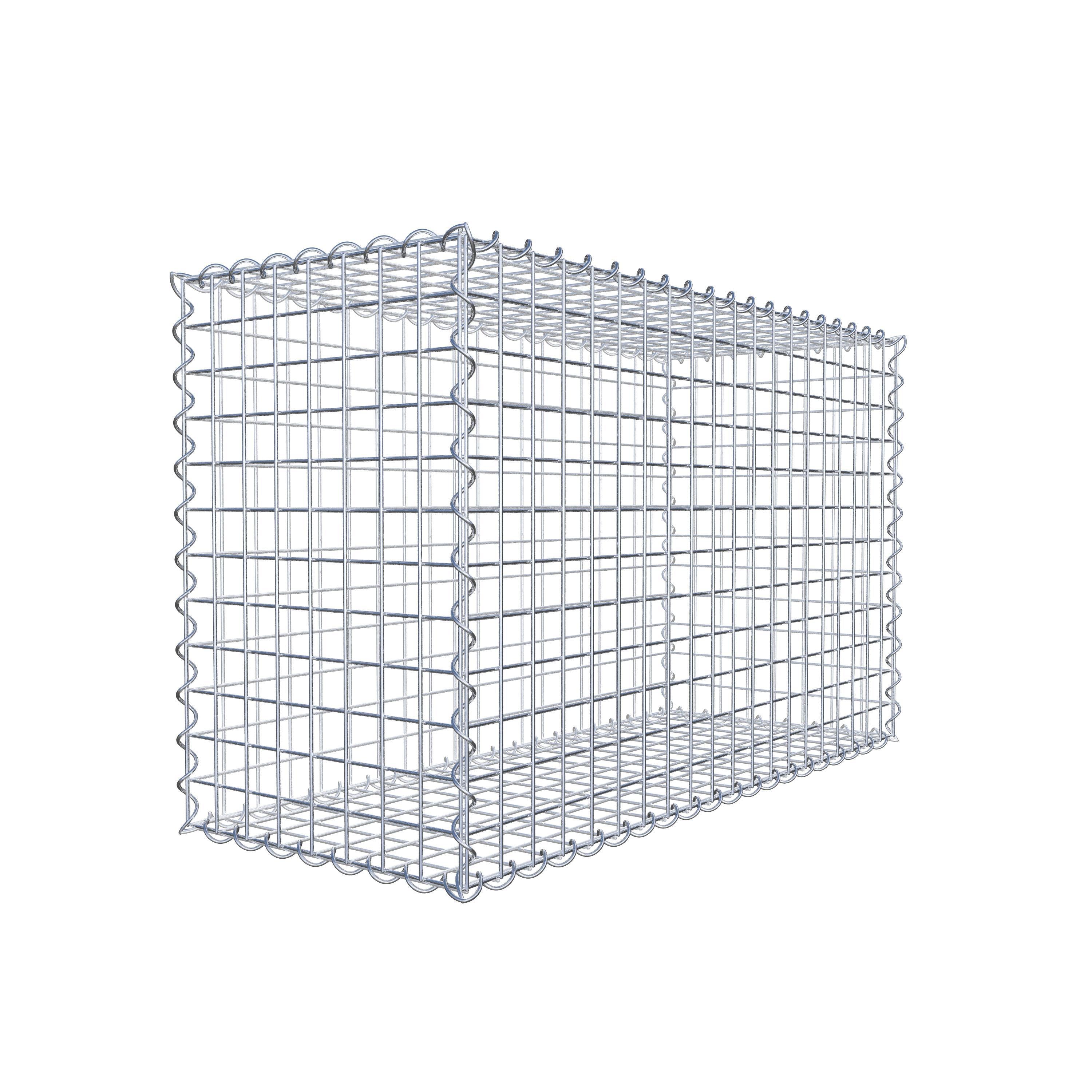 Schanskorf 100 cm x 60 cm x 40 cm (L x H x D), maaswijdte 5 cm x 5 cm, spiraalvormig