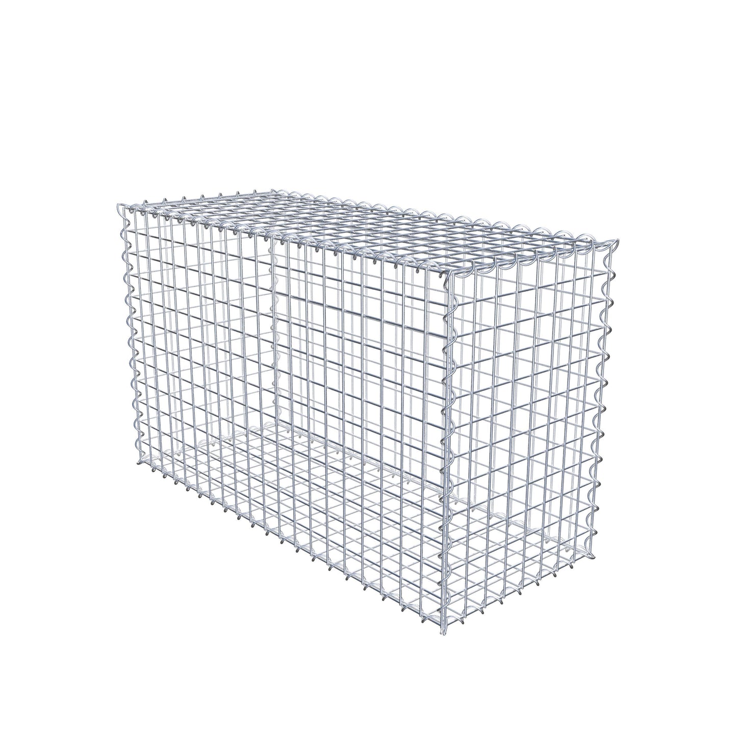 Gabion 100 cm x 60 cm x 40 cm (L x H x D), maskestørrelse 5 cm x 5 cm, spiral