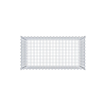 Gabione 100 cm x 60 cm x 50 cm (L x H x T), Maschenweite 5 cm x 5 cm, Spirale