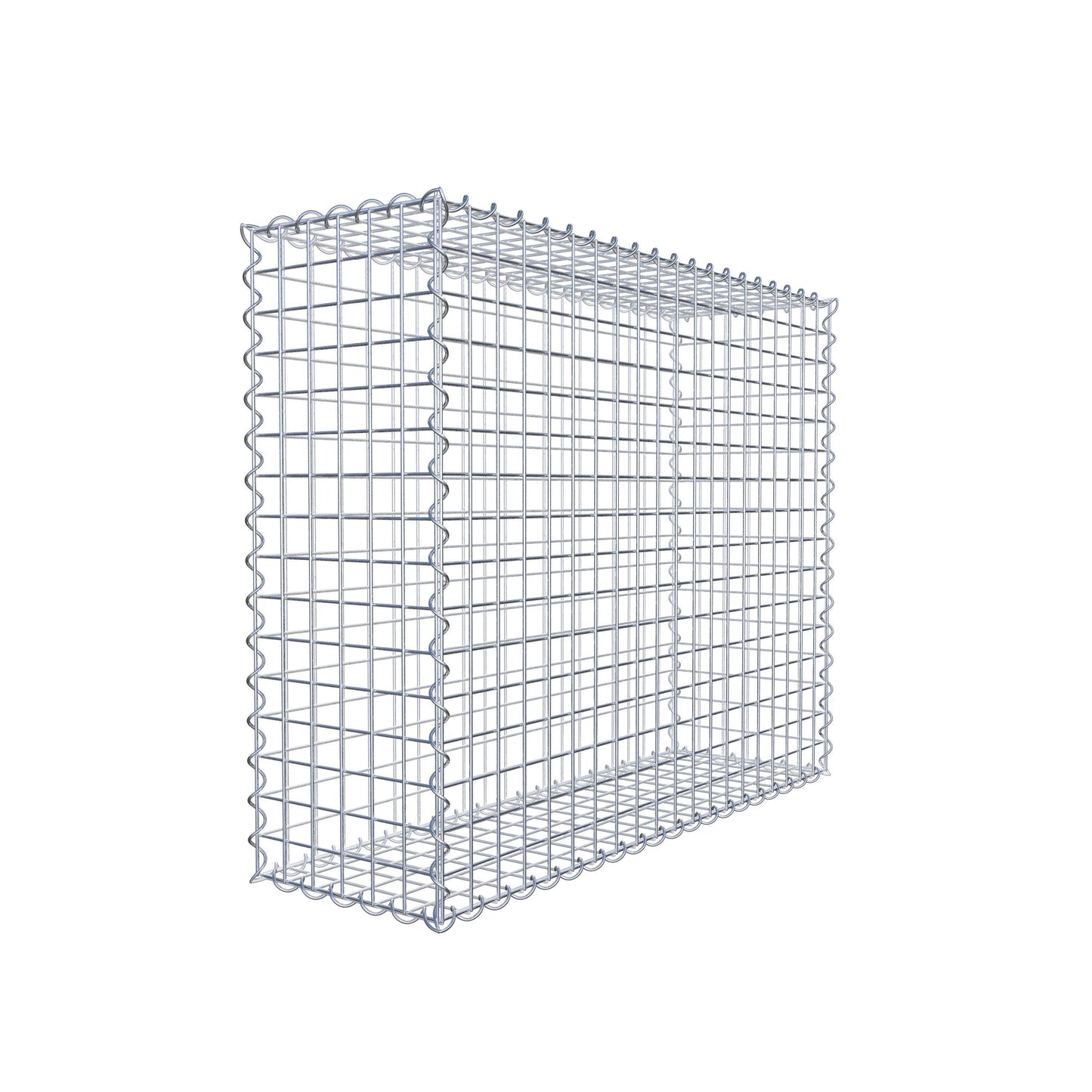 Gabion 100 cm x 80 cm x 30 cm (L x H x D), maskestørrelse 5 cm x 5 cm, spiral