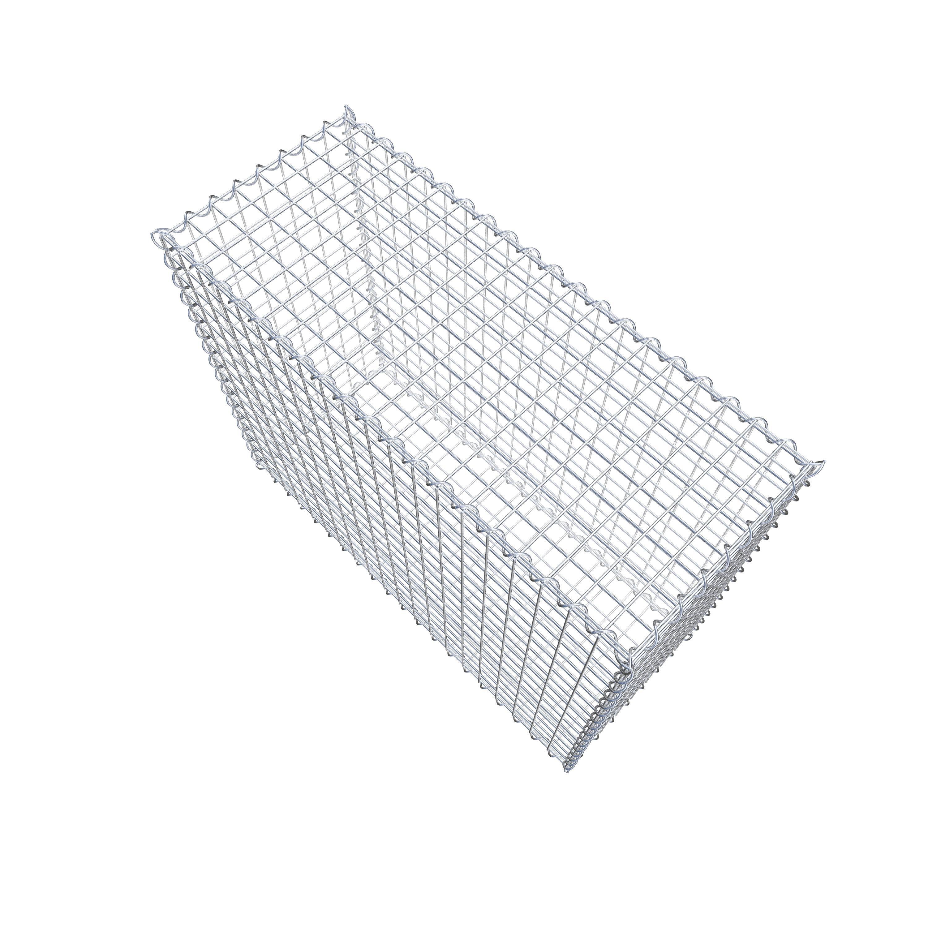 Gabion 100 cm x 80 cm x 40 cm (L x H x P), mailles 5 cm x 5 cm, spirale