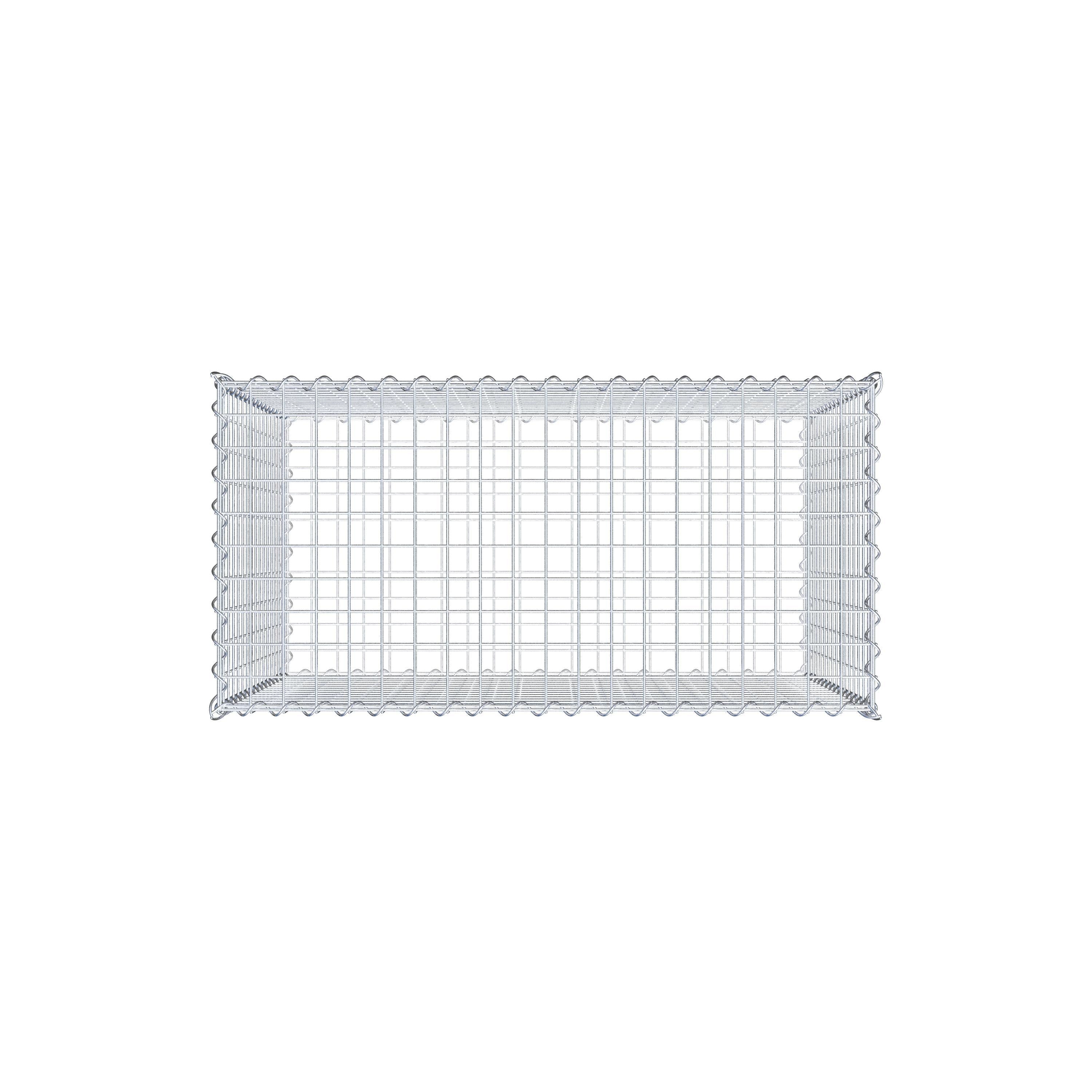 Gabion 100 cm x 80 cm x 50 cm (L x H x D), mesh size 5 cm x 5 cm, spiral