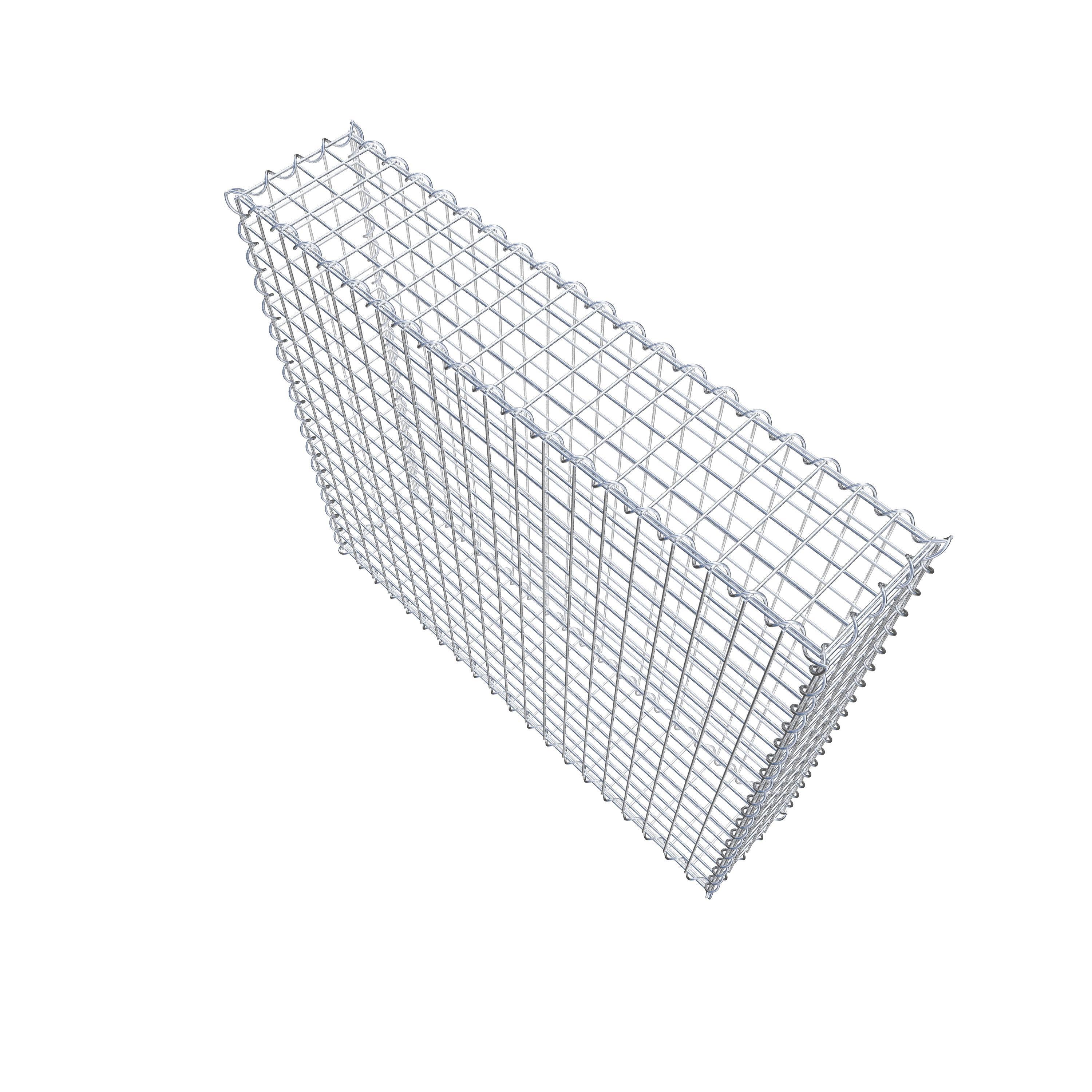 Gabion 100 cm x 90 cm x 20 cm (L x H x D), mesh size 5 cm x 5 cm, spiral