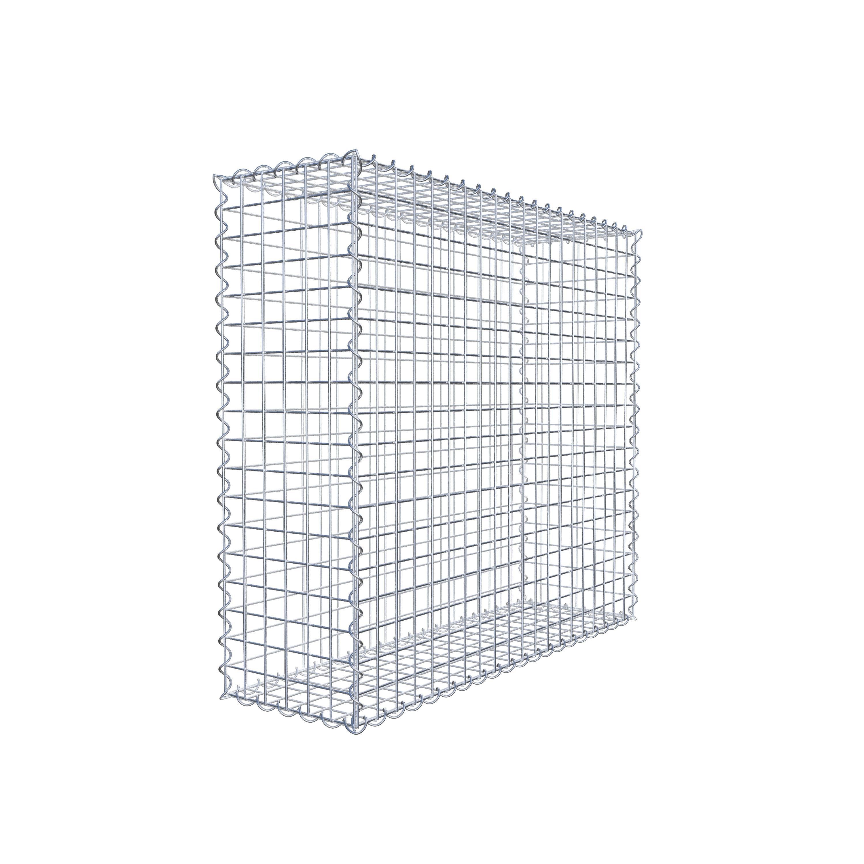 Gabion 100 cm x 90 cm x 30 cm (L x H x D), mesh size 5 cm x 5 cm, spiral