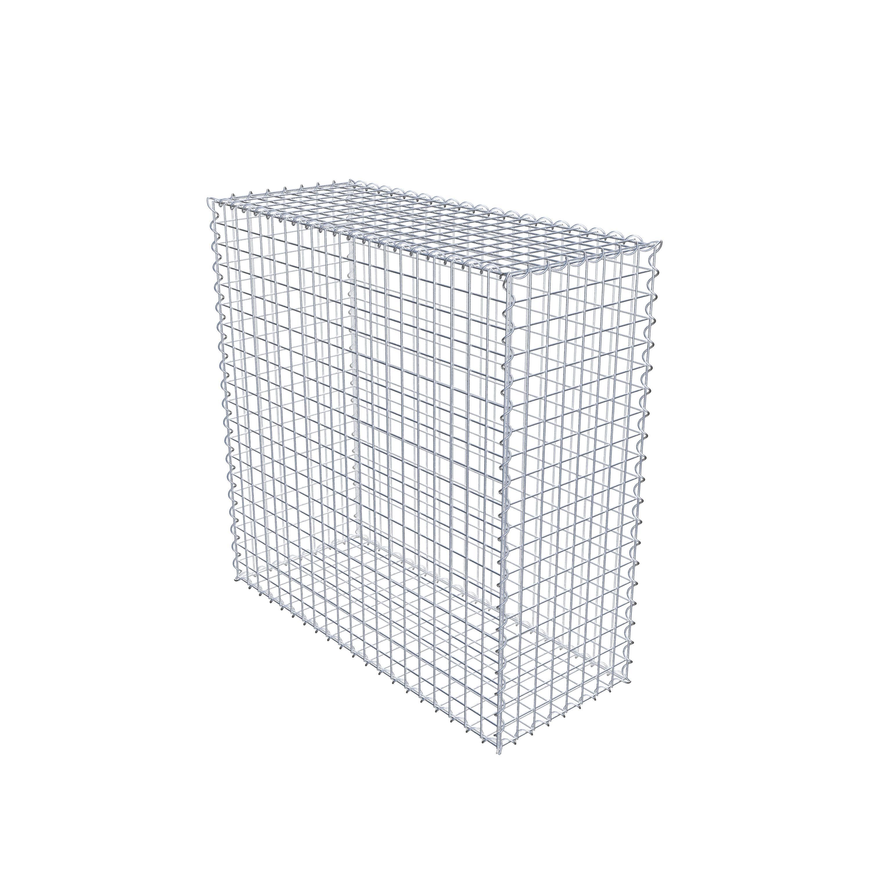 Gabion 100 cm x 100 cm x 40 cm (L x H x D), mesh size 5 cm x 5 cm, spiral