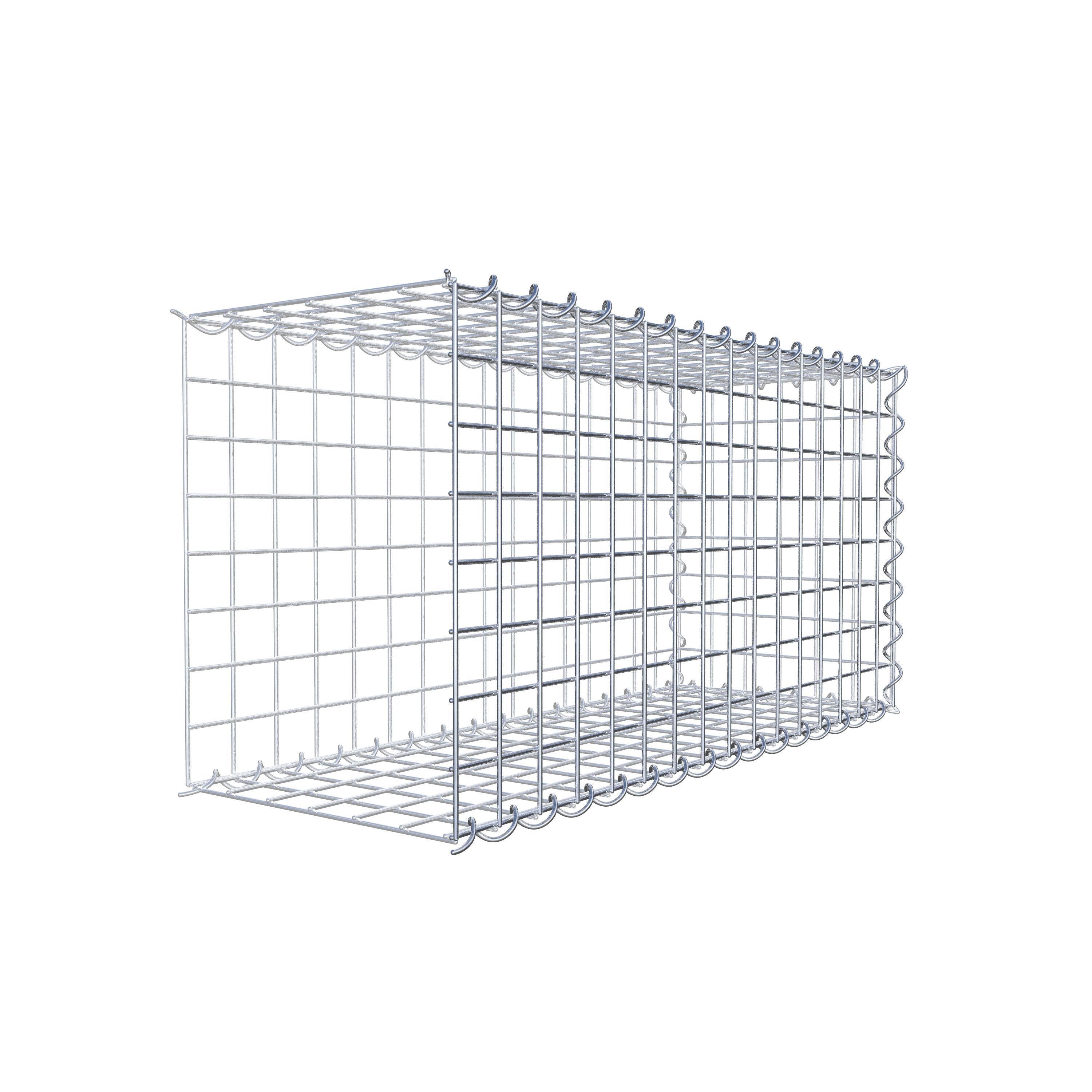 Opvokset gabion type 2 80 cm x 40 cm x 30 cm (L x H x D), maskestørrelse 5 cm x 5 cm, spiral