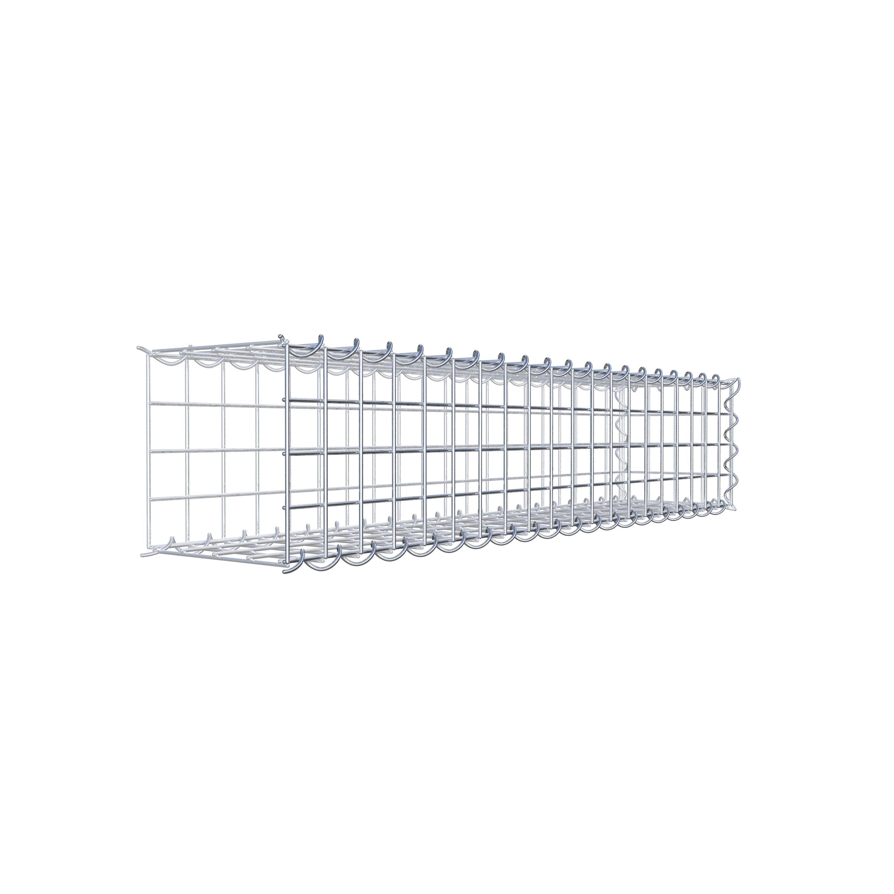 Gavión complementario tipo 2 100 cm x 20 cm x 20 cm (L x A x P), malla 5 cm x 5 cm, espiral