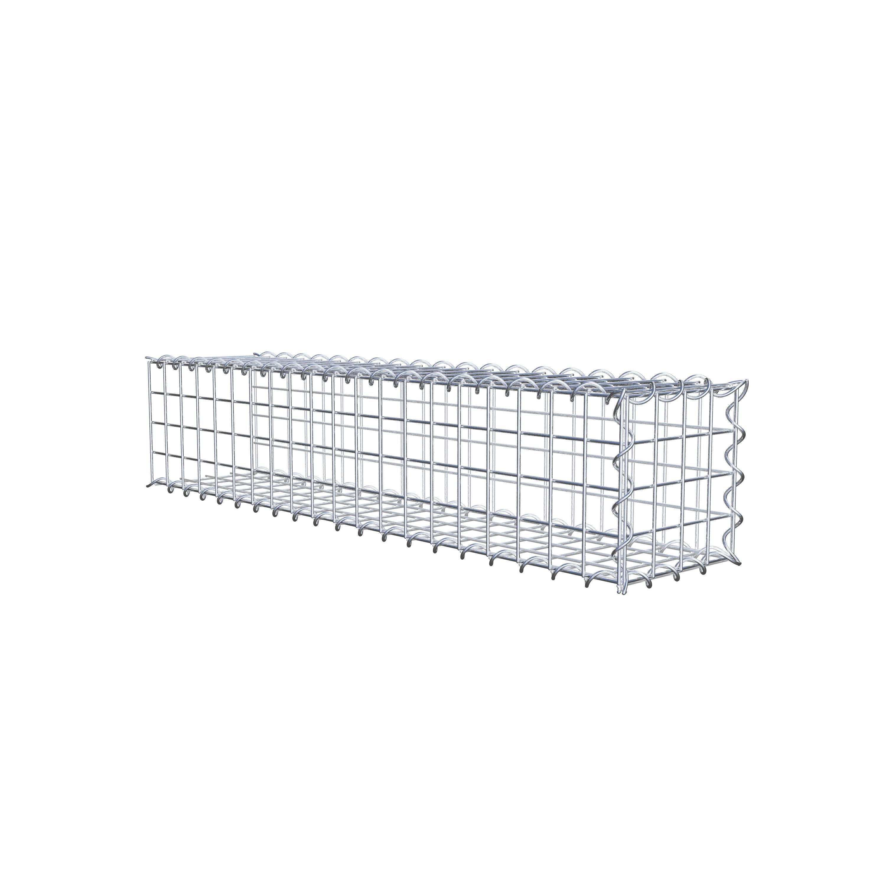 Gavión complementario tipo 2 100 cm x 20 cm x 20 cm (L x A x P), malla 5 cm x 5 cm, espiral