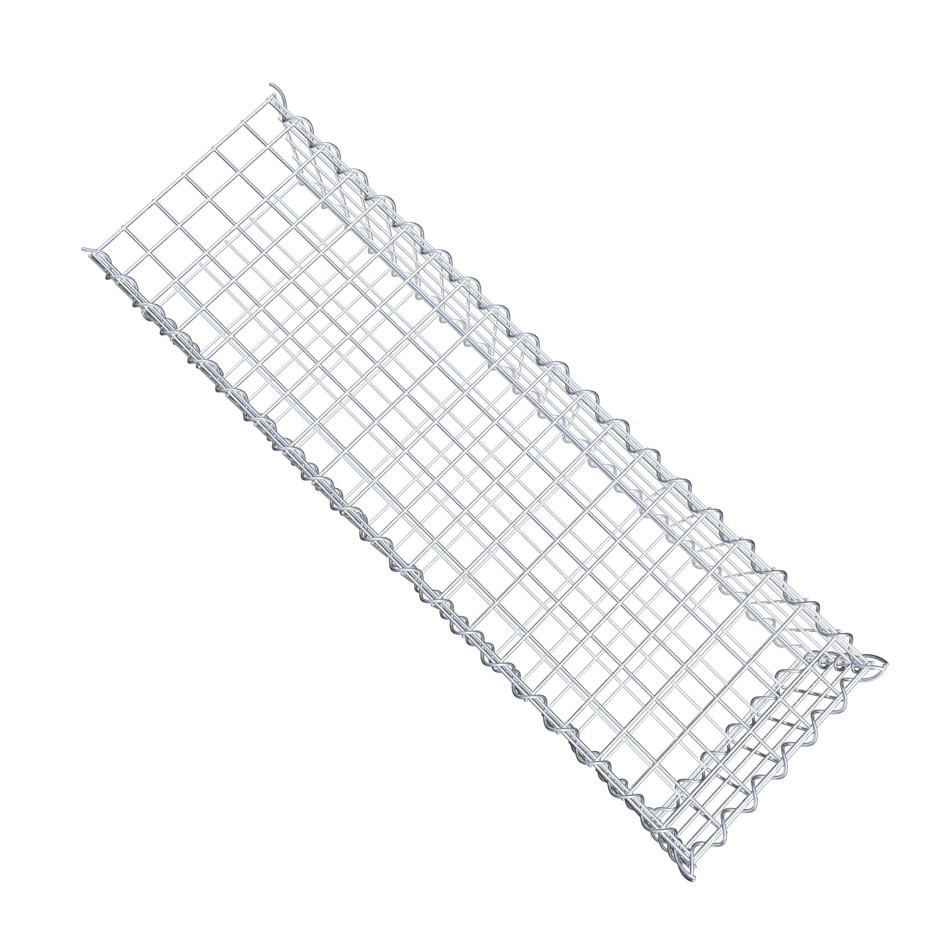 Opvokset gabion type 2 100 cm x 20 cm x 30 cm (L x H x D), maskestørrelse 5 cm x 5 cm, spiral