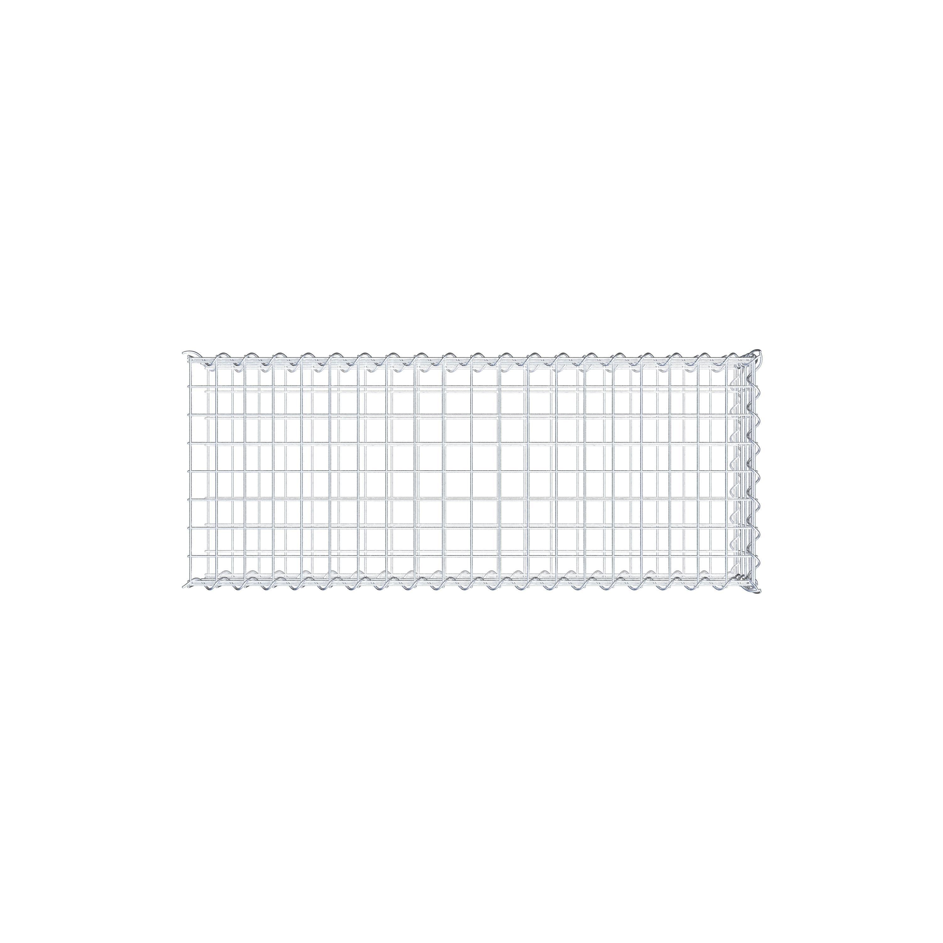 Grown-on gabion type 2 100 cm x 20 cm x 40 cm (L x H x D), mesh size 5 cm x 5 cm, spiral