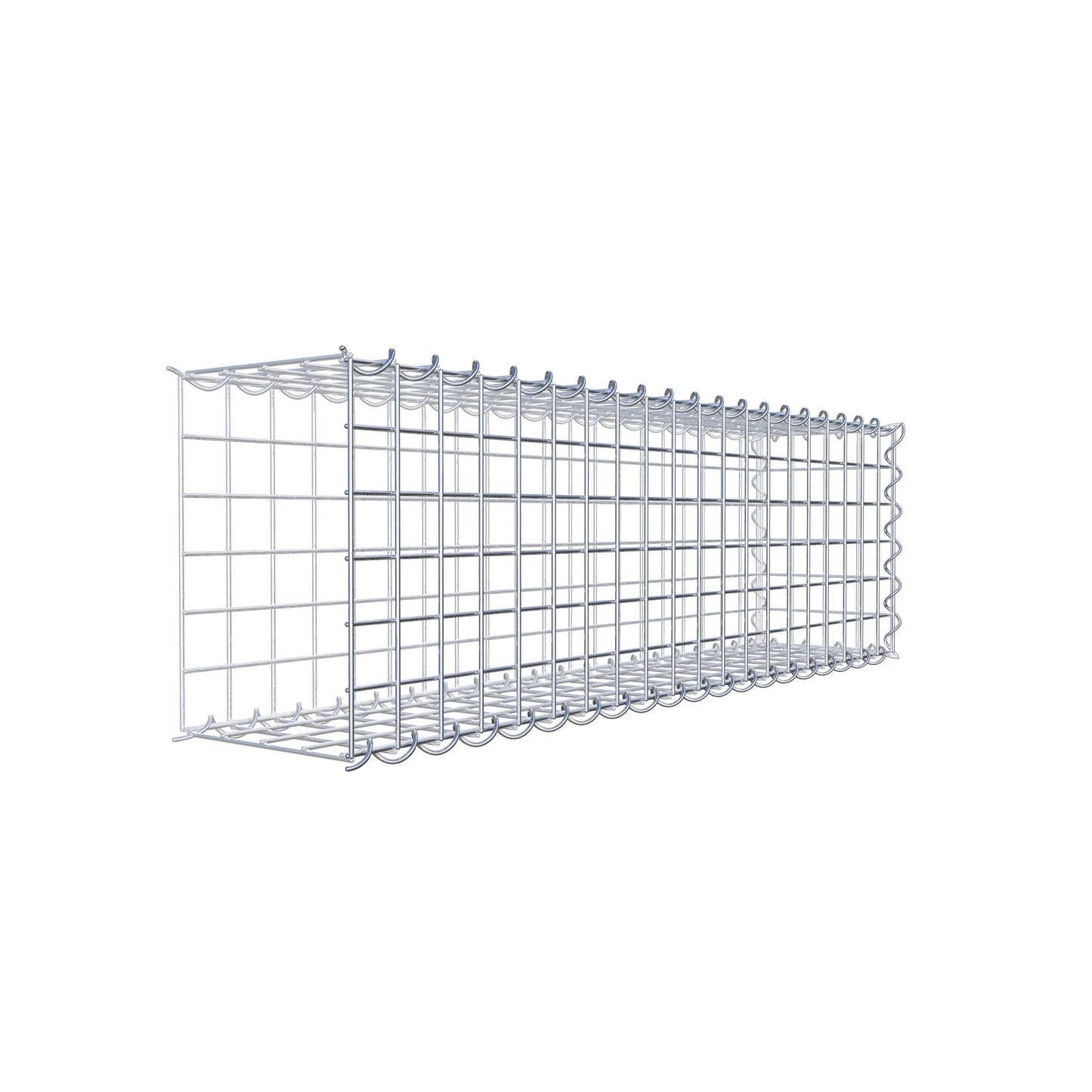 Gavión adulto tipo 2 100 cm x 30 cm x 20 cm (largo x alto x profundidad), tamaño de malla 5 cm x 5 cm, espiral