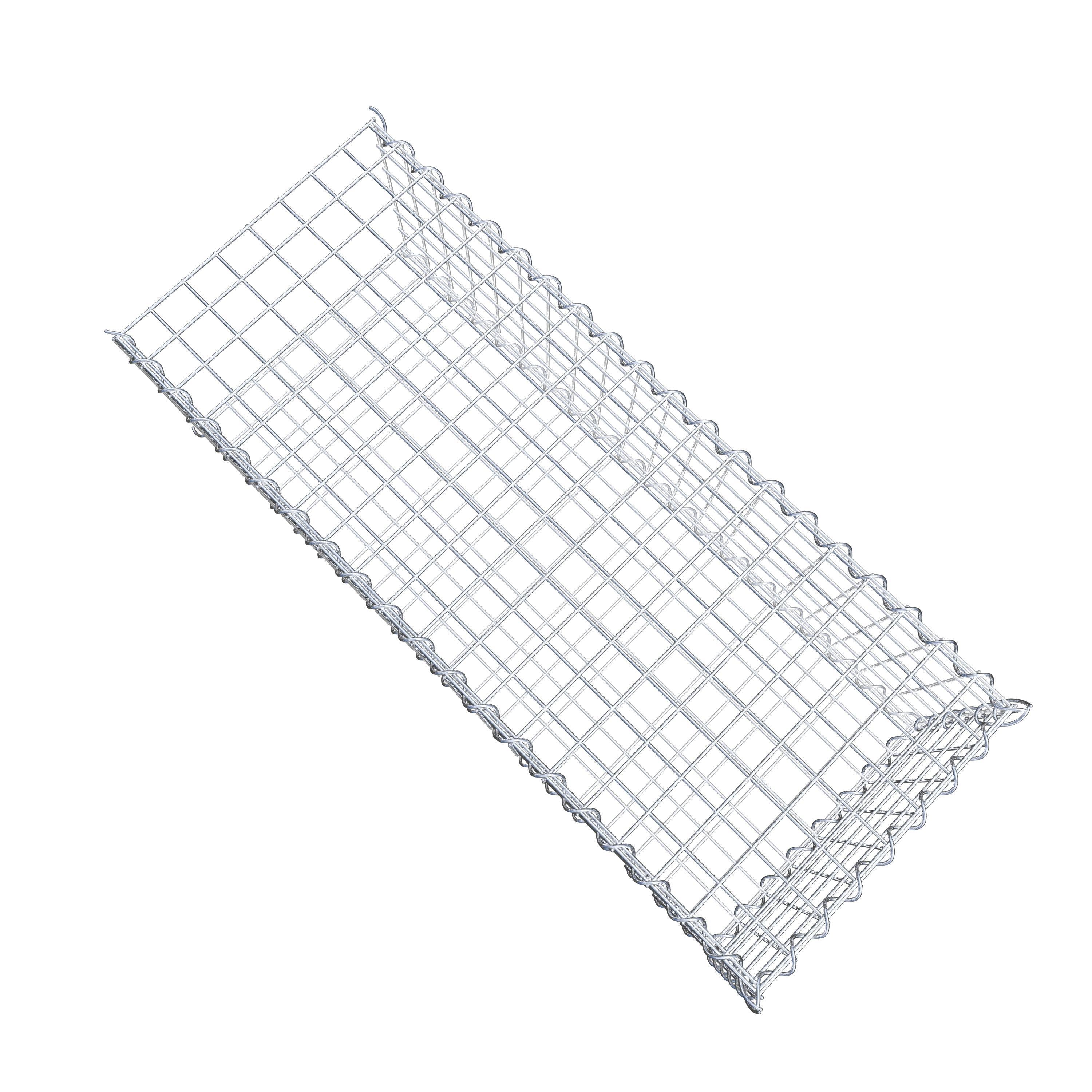 Opvokset gabion type 2 100 cm x 30 cm x 40 cm (L x H x D), maskestørrelse 5 cm x 5 cm, spiral