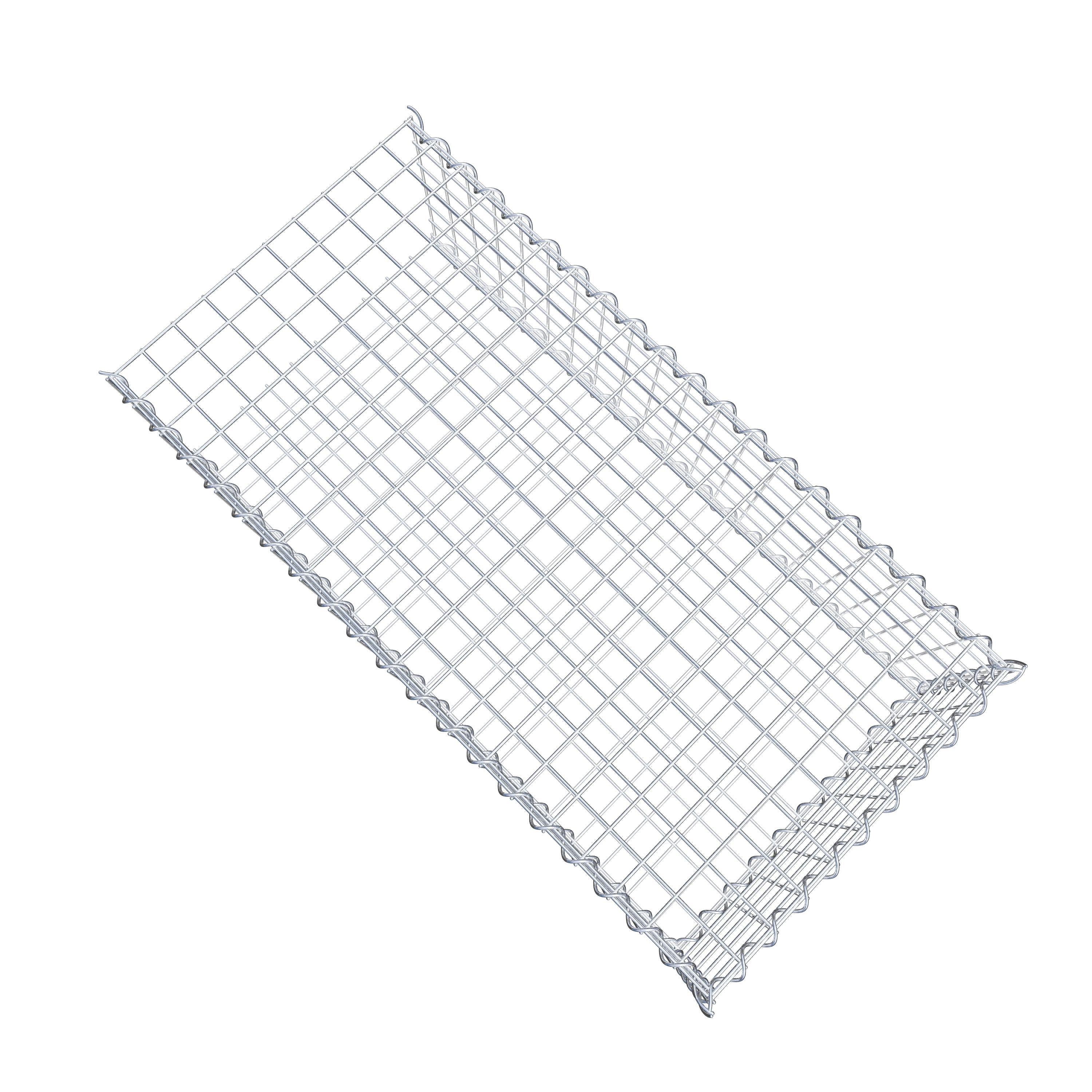 Udvokset gabion type 2 100 cm x 30 cm x 50 cm (L x H x D), maskestørrelse 5 cm x 5 cm, spiral