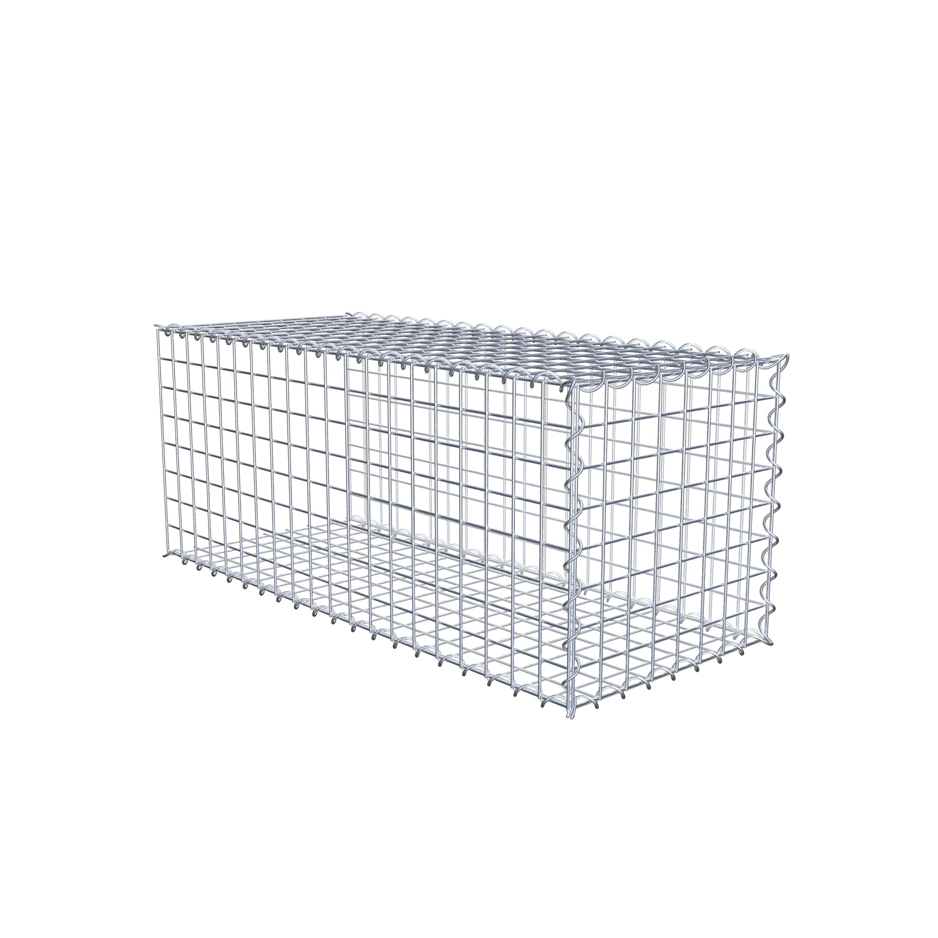 Opvokset gabion type 2 100 cm x 40 cm x 40 cm (L x H x D), maskestørrelse 5 cm x 5 cm, spiral