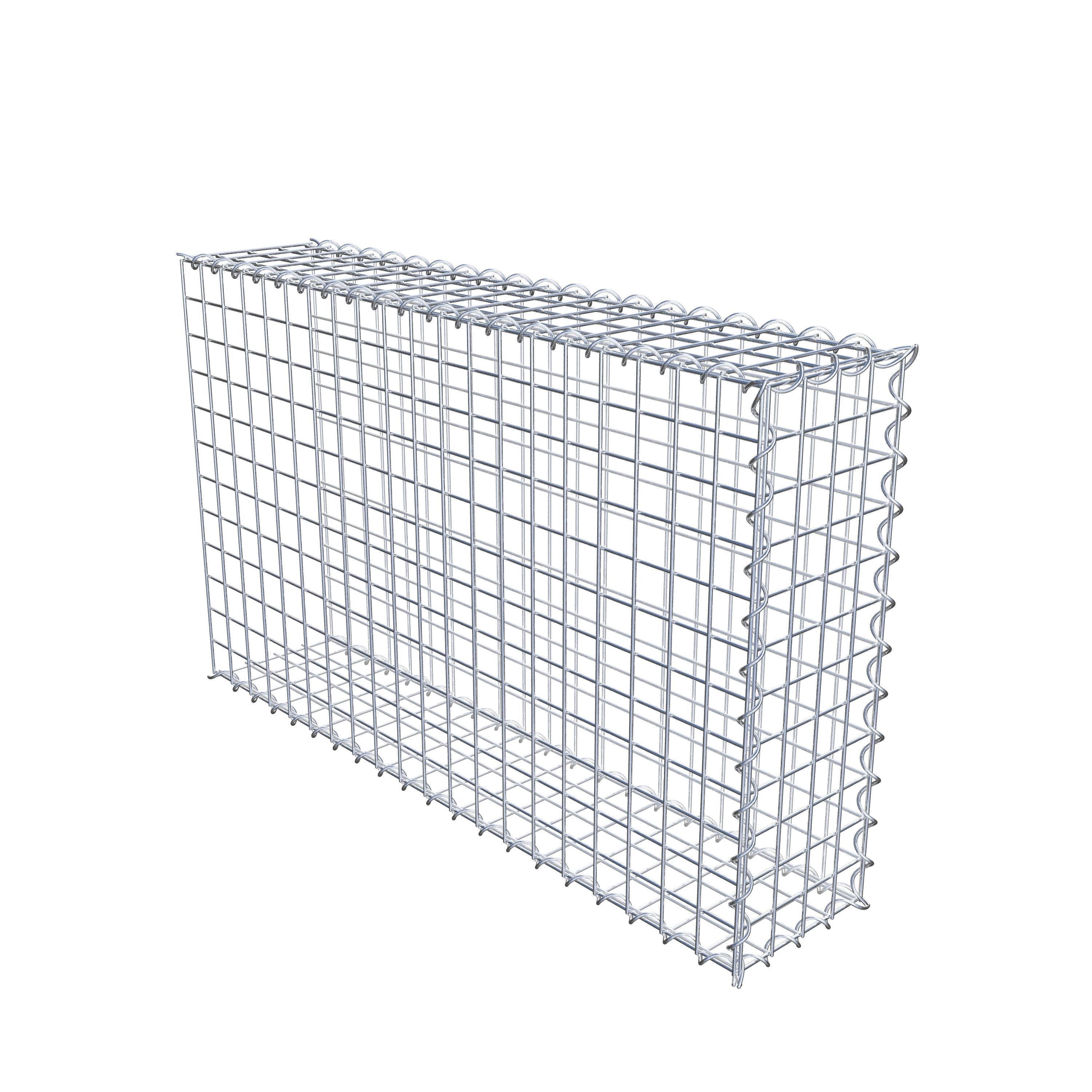 Udvokset gabion type 2 100 cm x 60 cm x 20 cm (L x H x D), maskestørrelse 5 cm x 5 cm, spiral