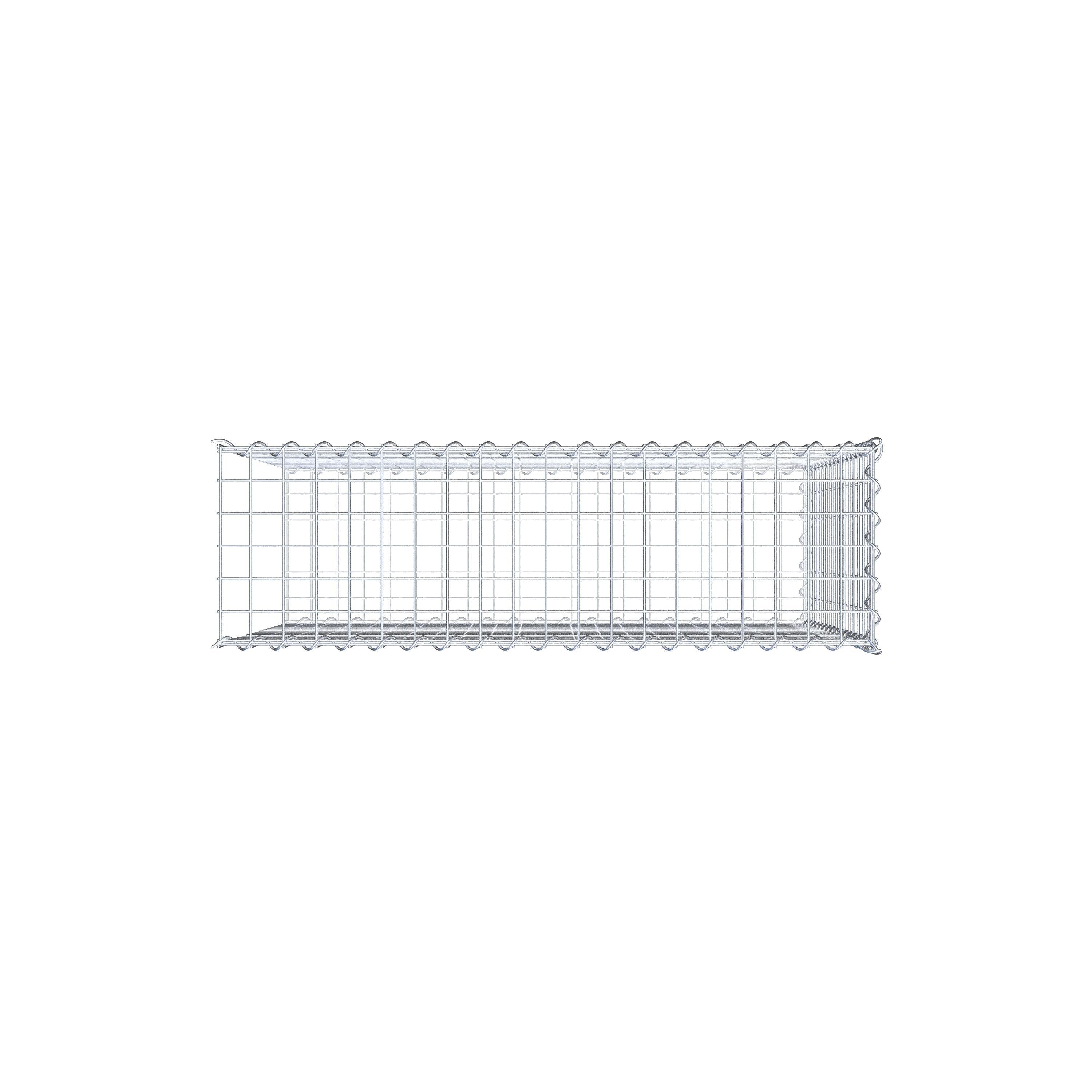 Påväxt gabion typ 2 100 cm x 80 cm x 30 cm (L x H x D), maskstorlek 5 cm x 5 cm, spiral