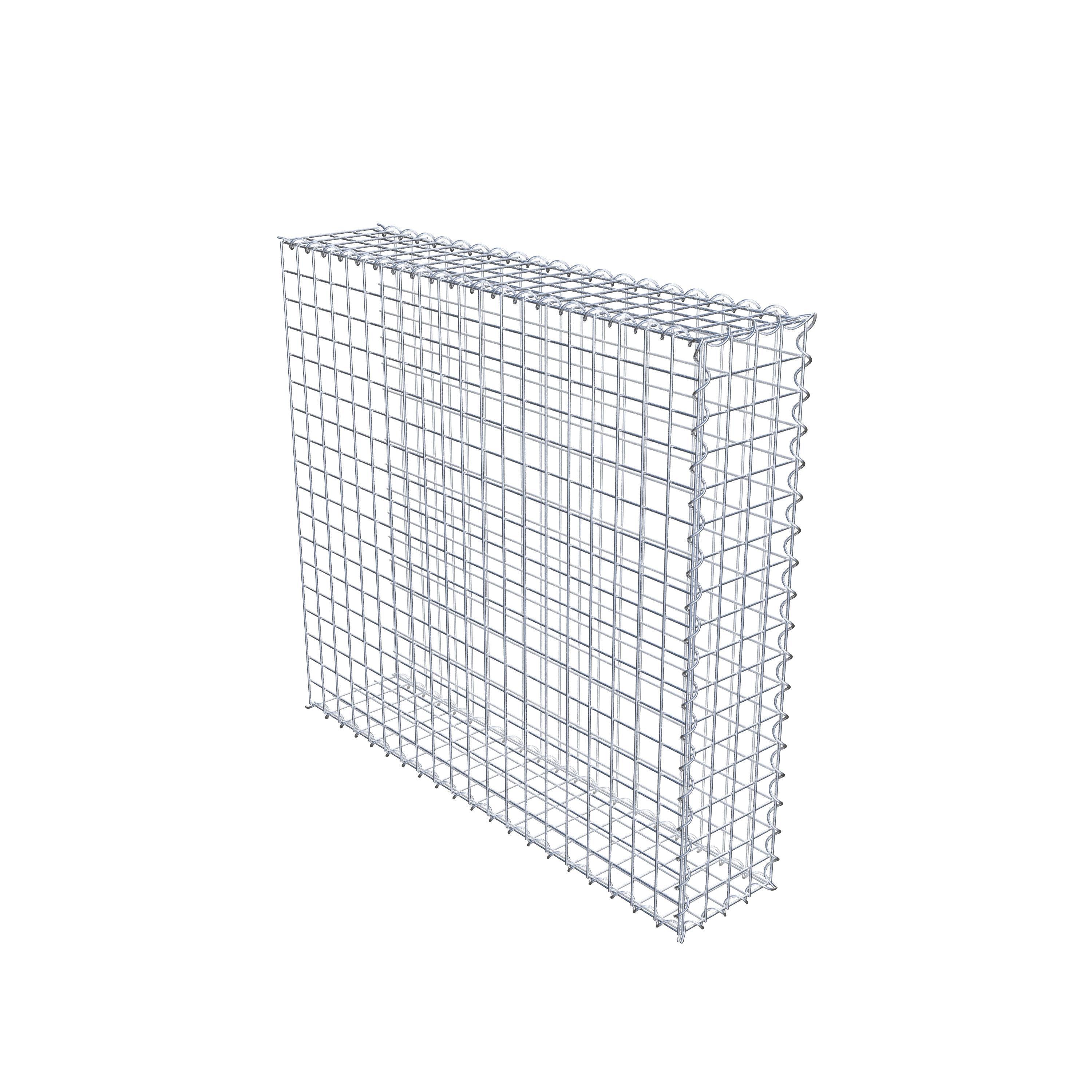 Grown-on gabion type 2 100 cm x 90 cm x 20 cm (L x H x D), mesh size 5 cm x 5 cm, spiral