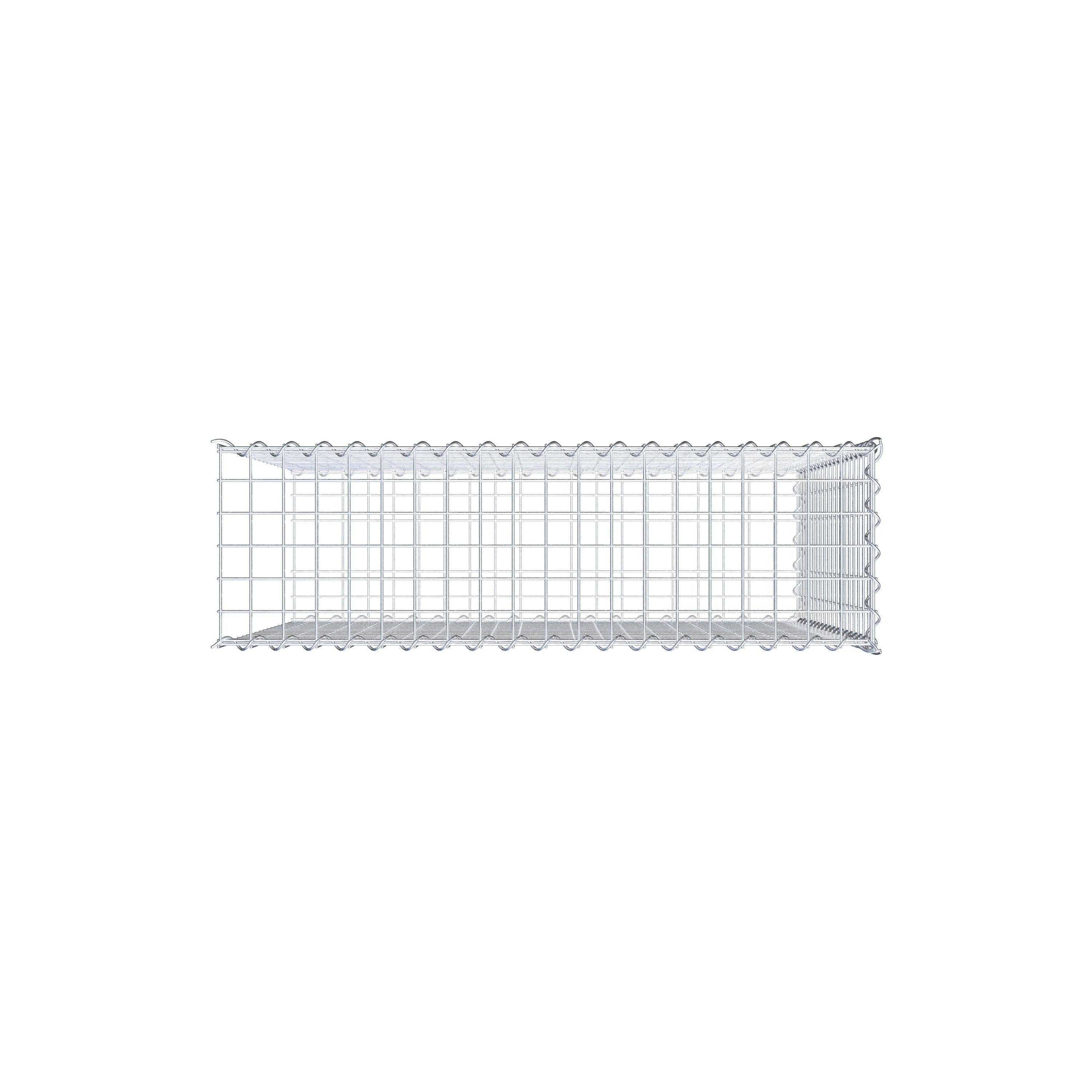 Grown-on gabion type 2 100 cm x 90 cm x 30 cm (L x H x D), mesh size 5 cm x 5 cm, spiral