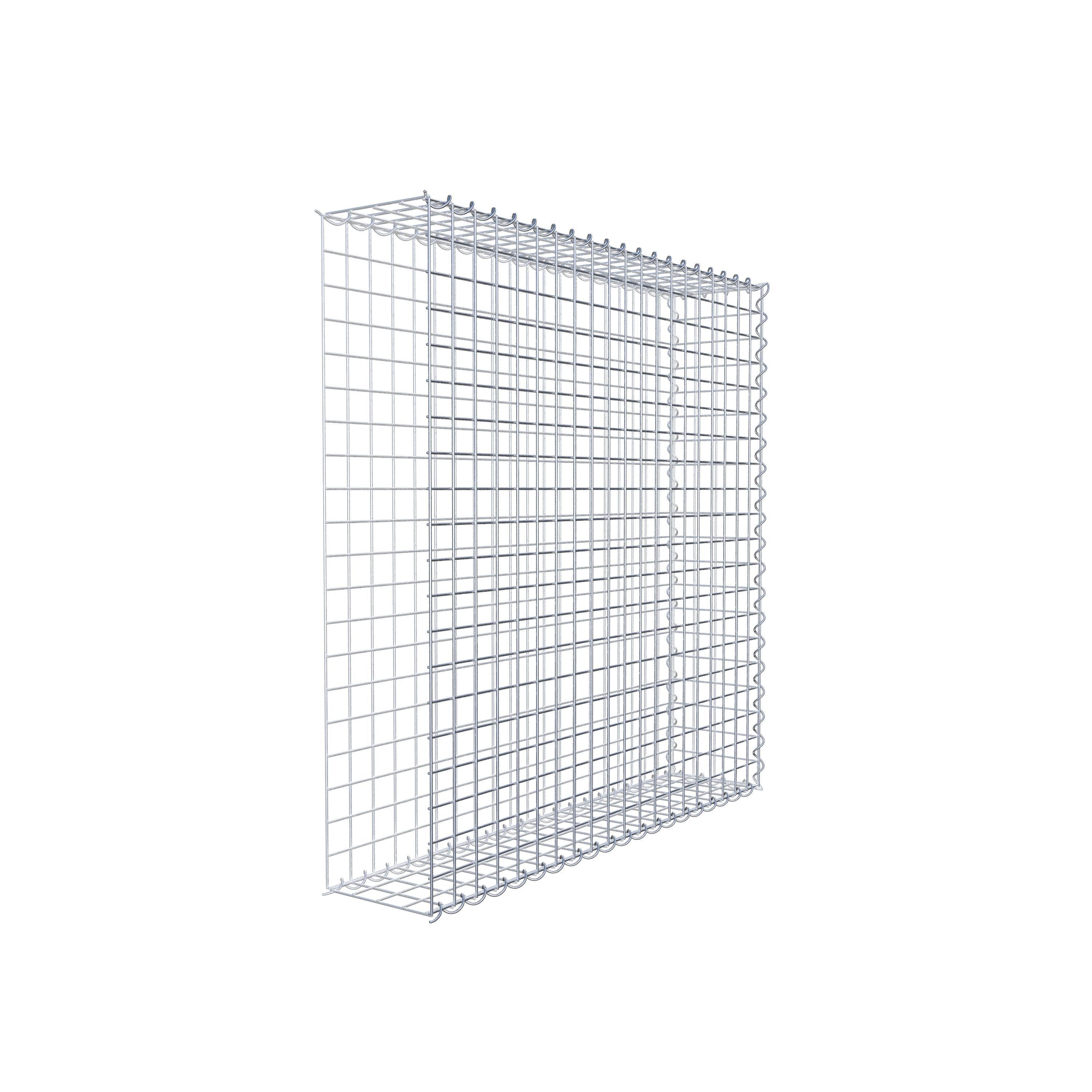 Gabion rapporté type 2 100 cm x 100 cm x 20 cm (L x H x P), mailles 5 cm x 5 cm, spirale