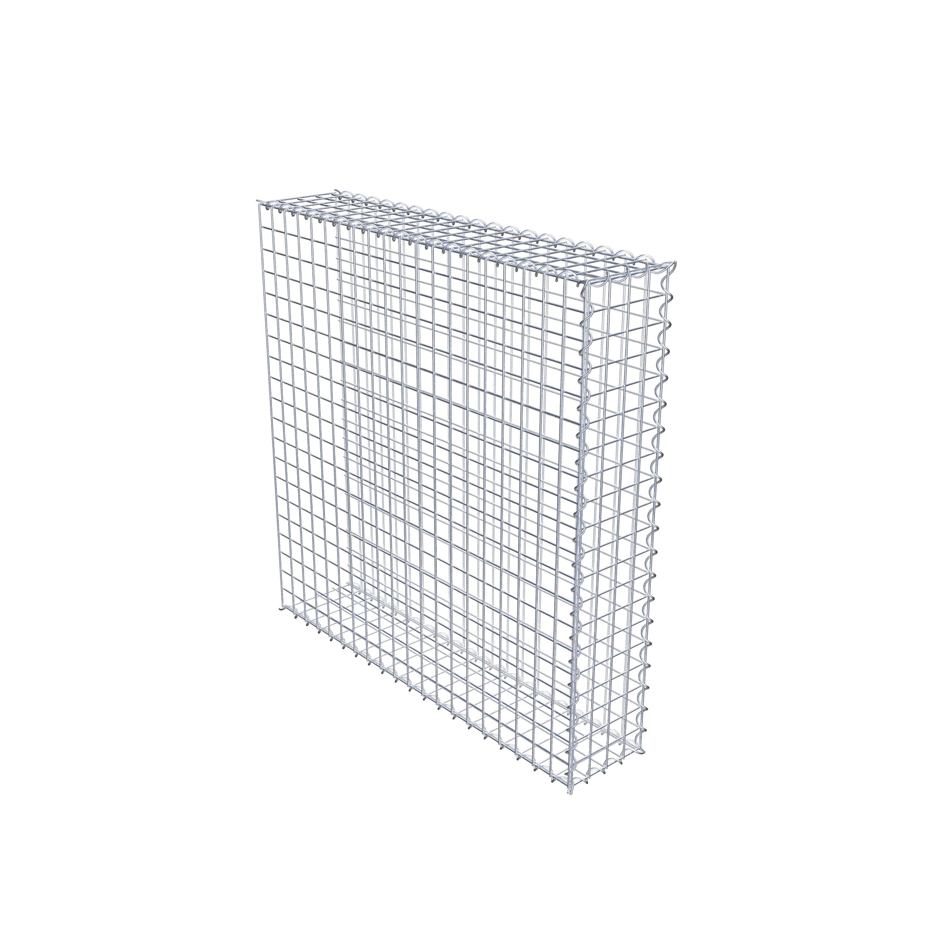 Gabion rapporté type 2 100 cm x 100 cm x 20 cm (L x H x P), mailles 5 cm x 5 cm, spirale