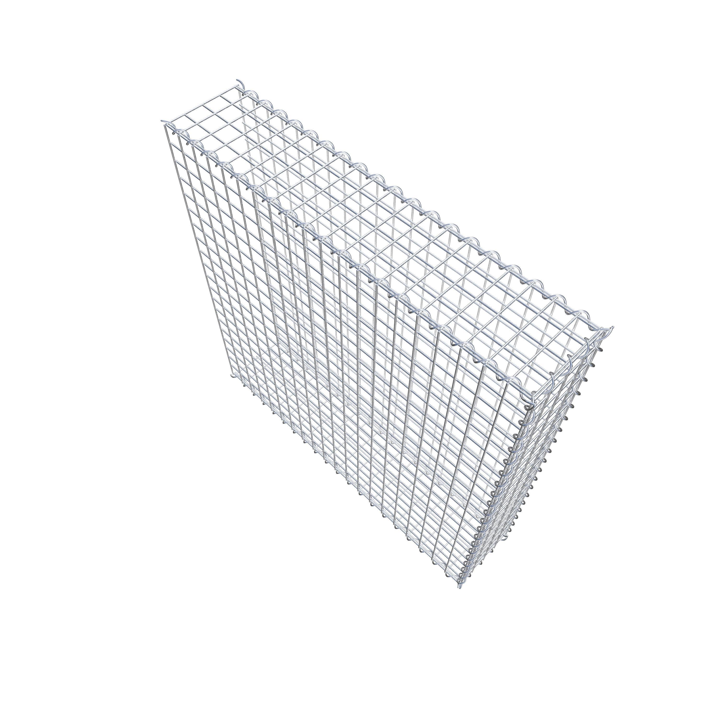 Gabion rapporté type 2 100 cm x 100 cm x 20 cm (L x H x P), mailles 5 cm x 5 cm, spirale