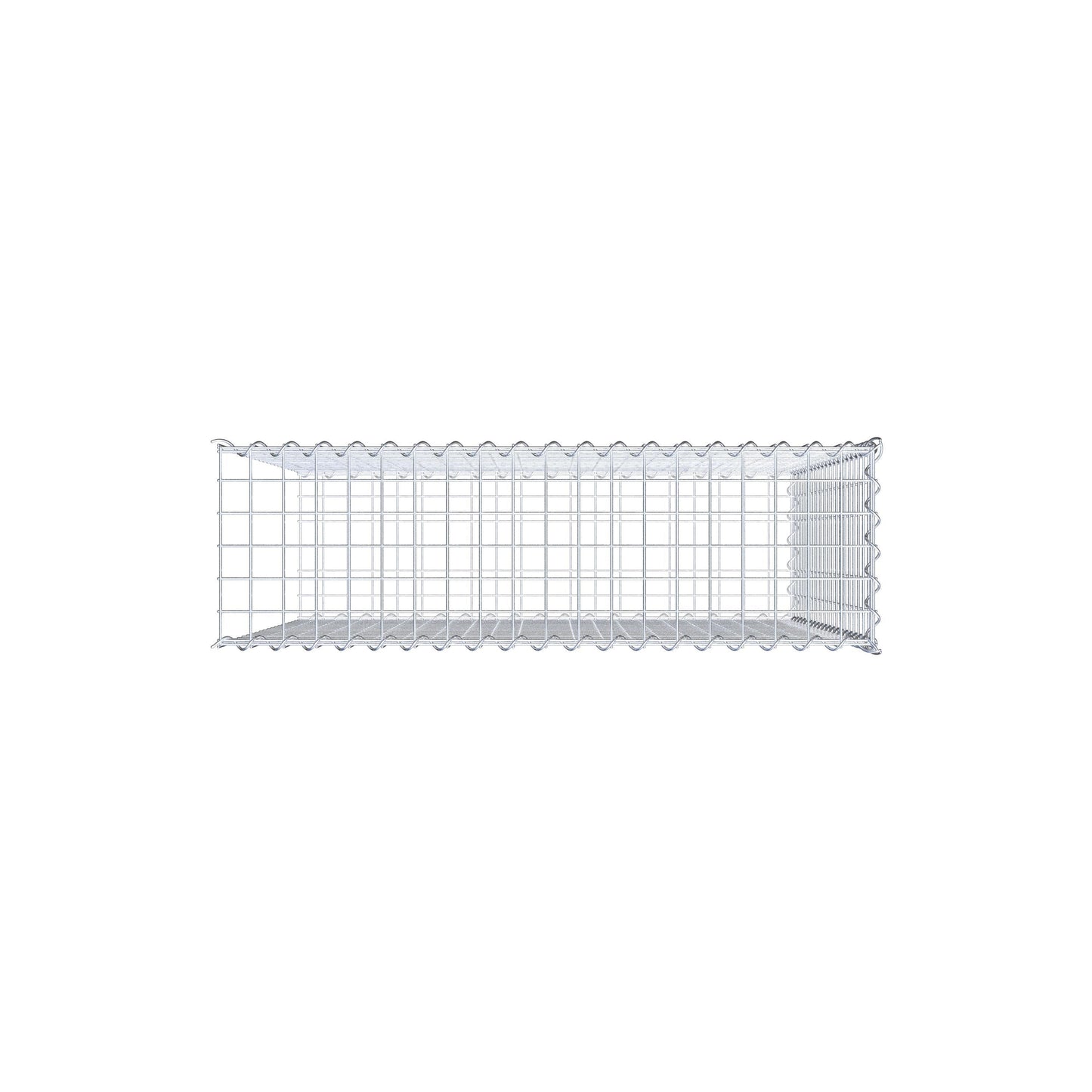 Opvokset gabion type 2 100 cm x 100 cm x 30 cm (L x H x D), maskestørrelse 5 cm x 5 cm, spiral
