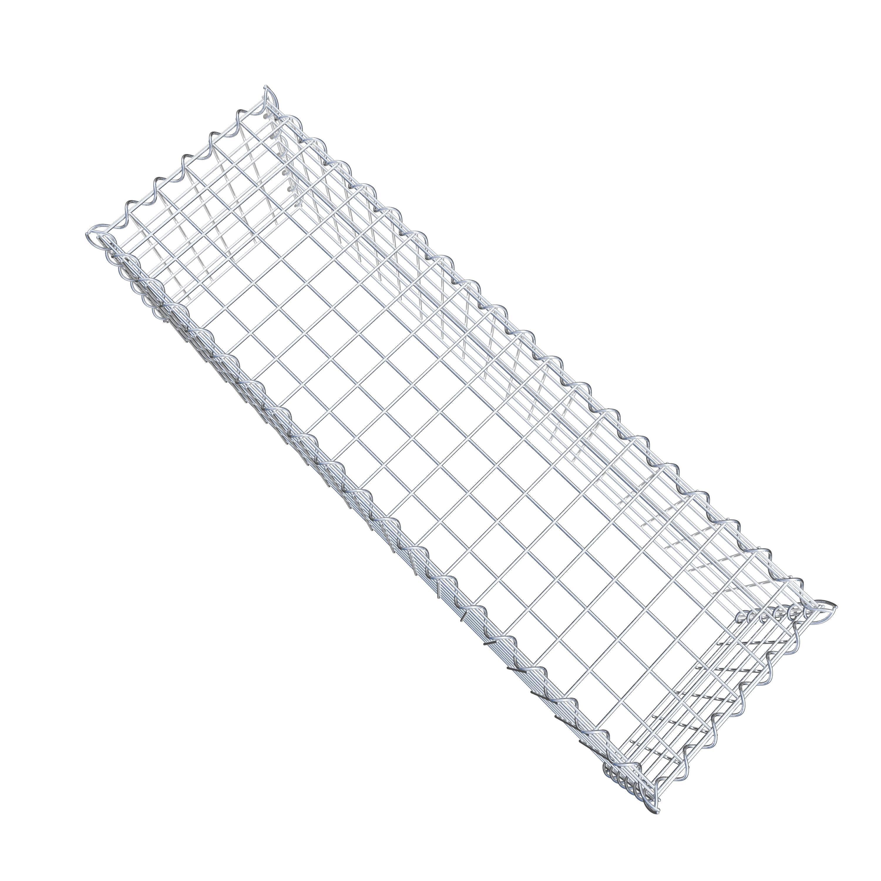 Opvokset gabion type 3 100 cm x 30 cm x 30 cm (L x H x D), maskestørrelse 5 cm x 5 cm, spiral