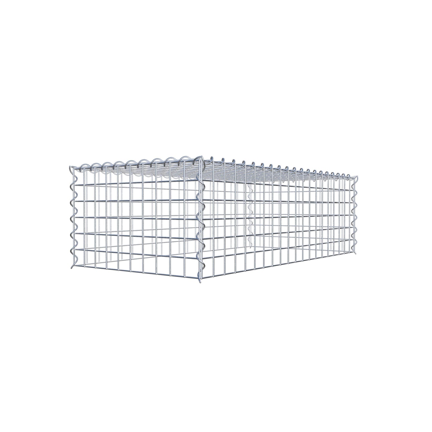 Gabion rapporté type 3 100 cm x 30 cm x 50 cm (L x H x P), mailles 5 cm x 5 cm, spirale