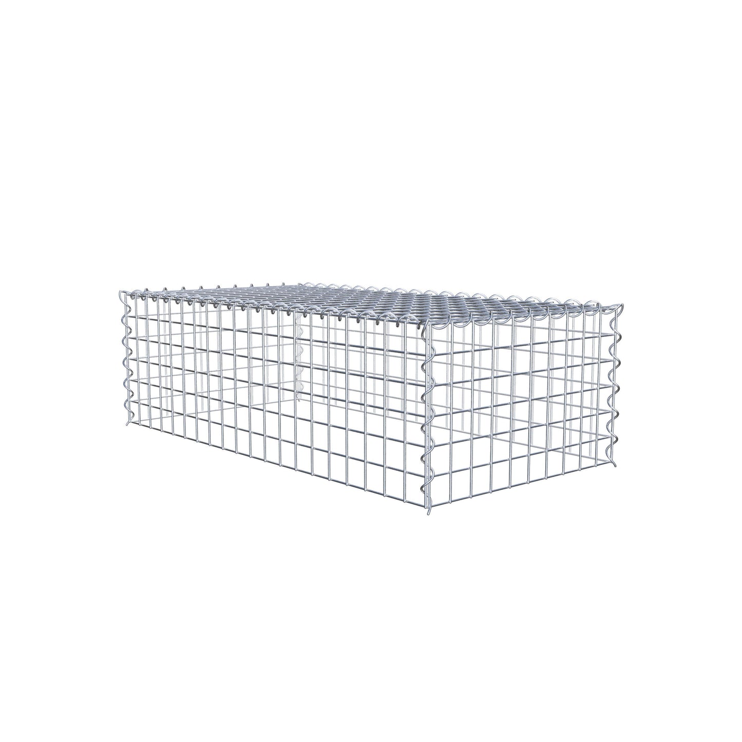 Gabion rapporté type 3 100 cm x 30 cm x 50 cm (L x H x P), mailles 5 cm x 5 cm, spirale