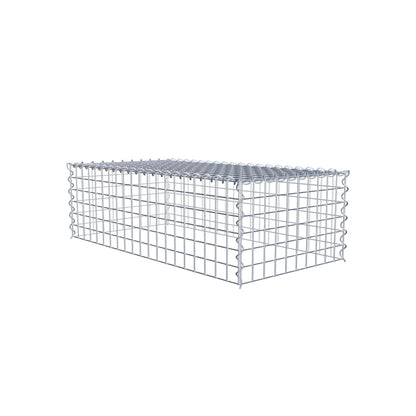 Gabion rapporté type 3 100 cm x 30 cm x 50 cm (L x H x P), mailles 5 cm x 5 cm, spirale