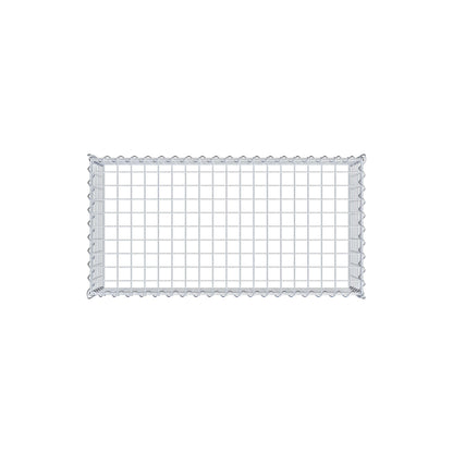 Gabion rapporté type 3 100 cm x 30 cm x 50 cm (L x H x P), mailles 5 cm x 5 cm, spirale