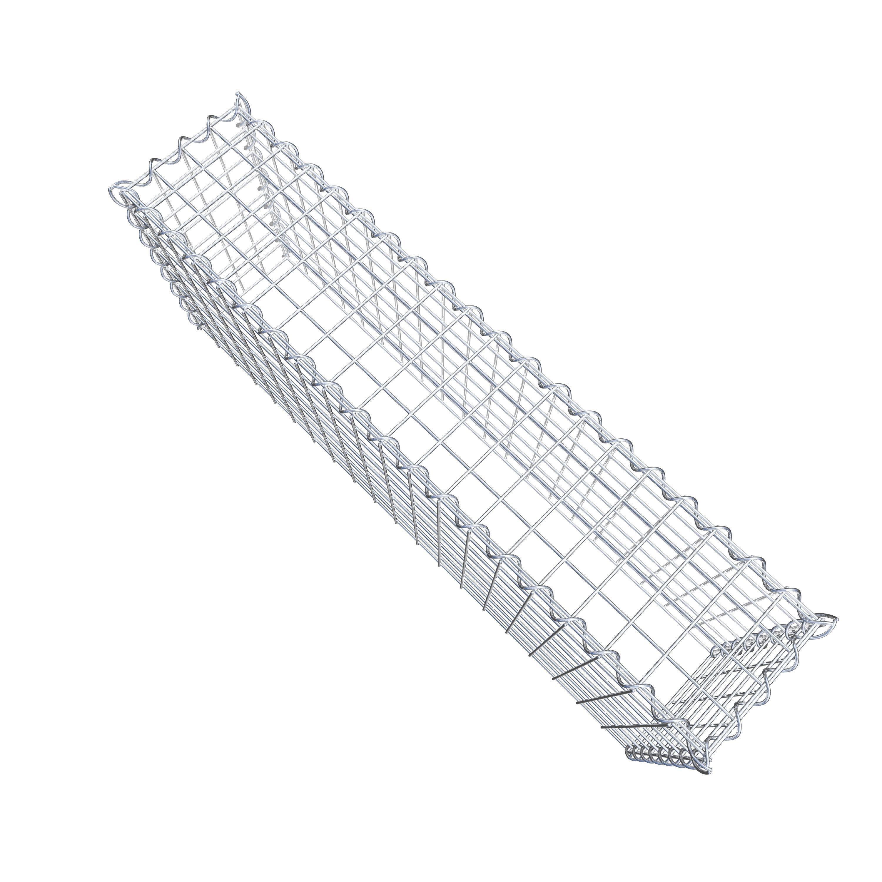 Opvokset gabion type 3 100 cm x 40 cm x 20 cm (L x H x D), maskestørrelse 5 cm x 5 cm, spiral