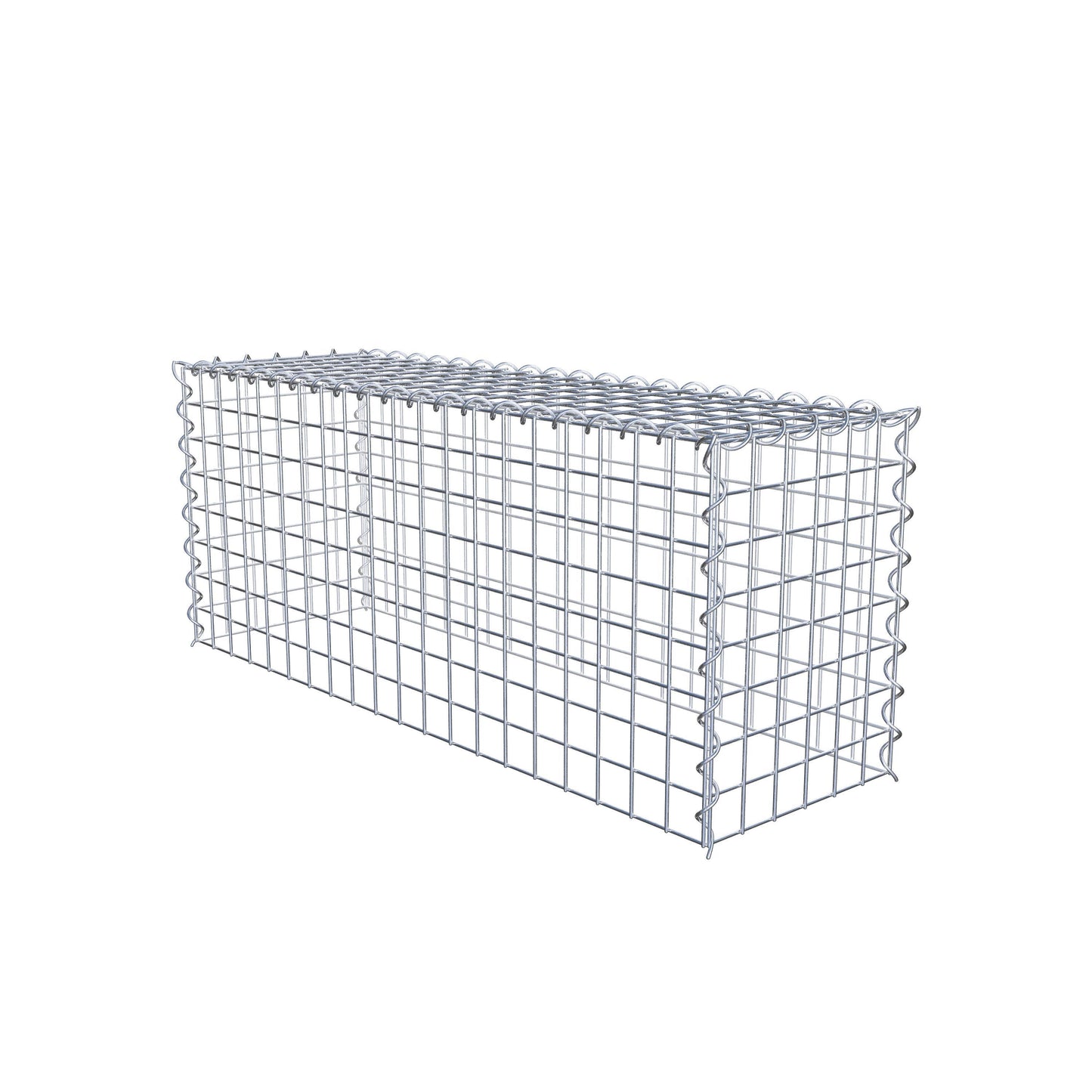 Opvokset gabion type 3 100 cm x 40 cm x 30 cm (L x H x D), maskestørrelse 5 cm x 5 cm, spiral