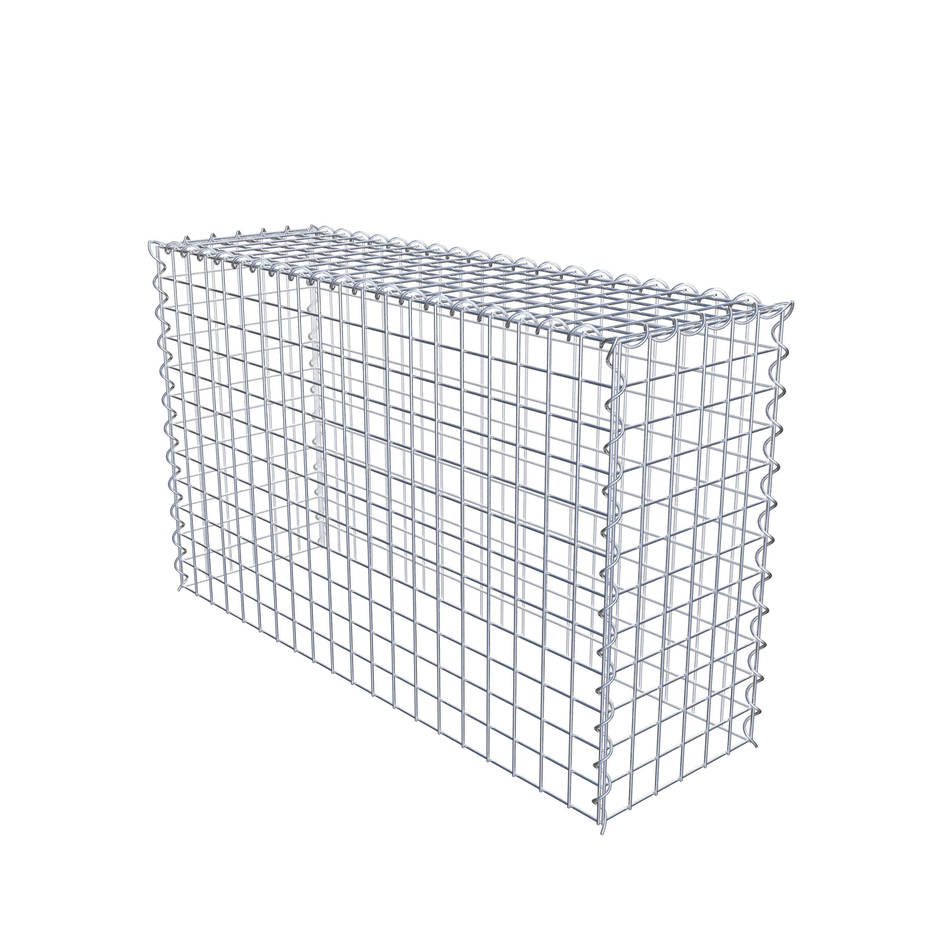 Opvokset gabion type 3 100 cm x 60 cm x 30 cm (L x H x D), maskestørrelse 5 cm x 5 cm, spiral