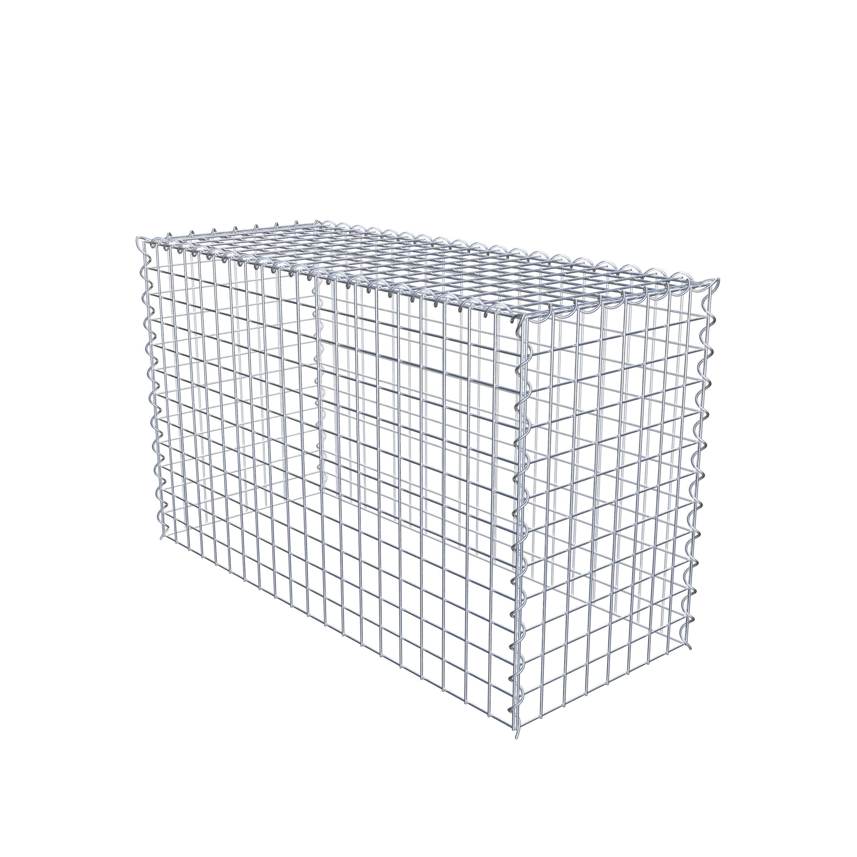 Opvokset gabion type 3 100 cm x 60 cm x 40 cm (L x H x D), maskestørrelse 5 cm x 5 cm, spiral