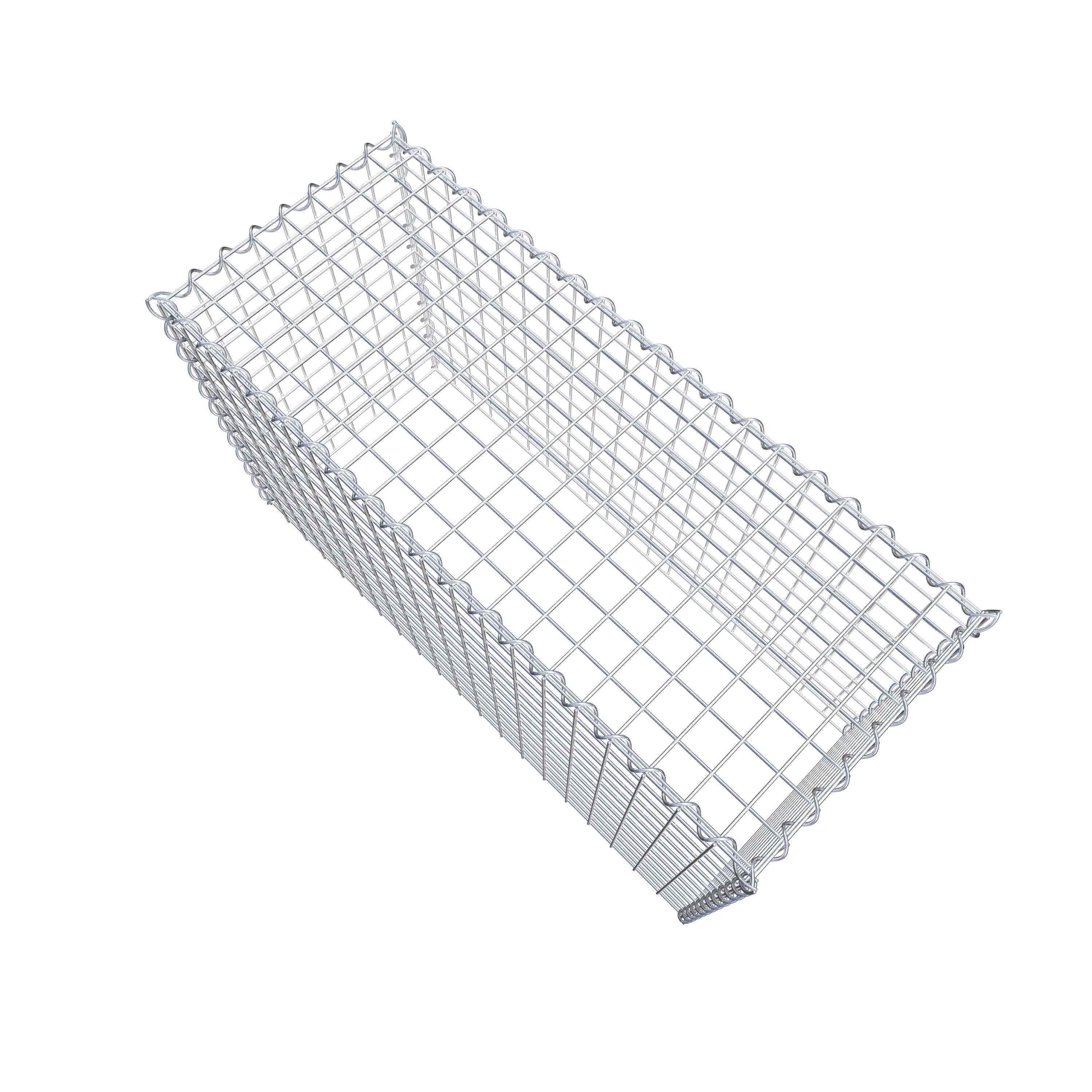 Opvokset gabion type 3 100 cm x 60 cm x 40 cm (L x H x D), maskestørrelse 5 cm x 5 cm, spiral