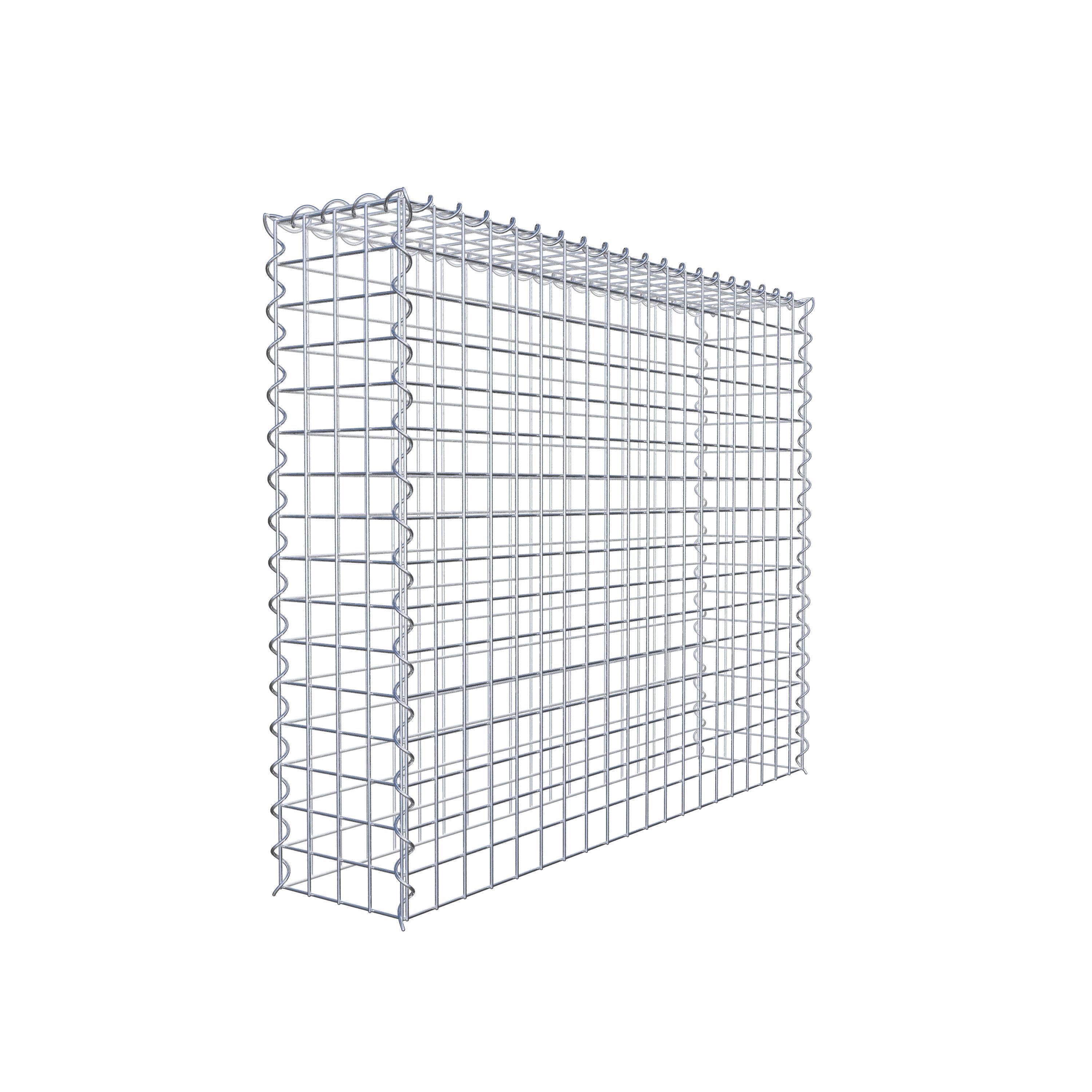 Grown-on gabion type 3 100 cm x 80 cm x 20 cm (L x H x D), mesh size 5 cm x 5 cm, spiral